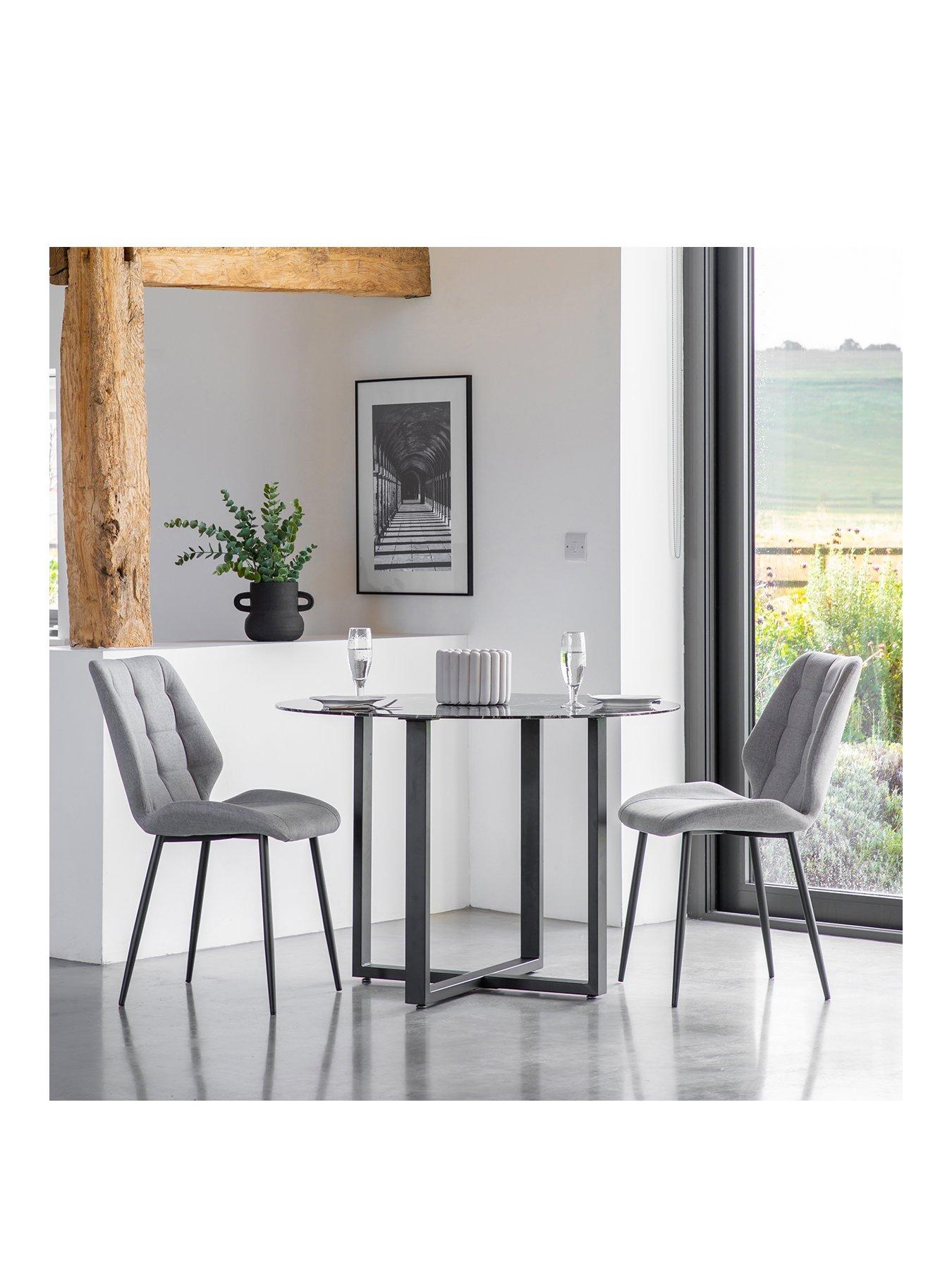 Image 2 of 7 of Gallery Direct Set of 2 Matthew Grey Dining Chairs