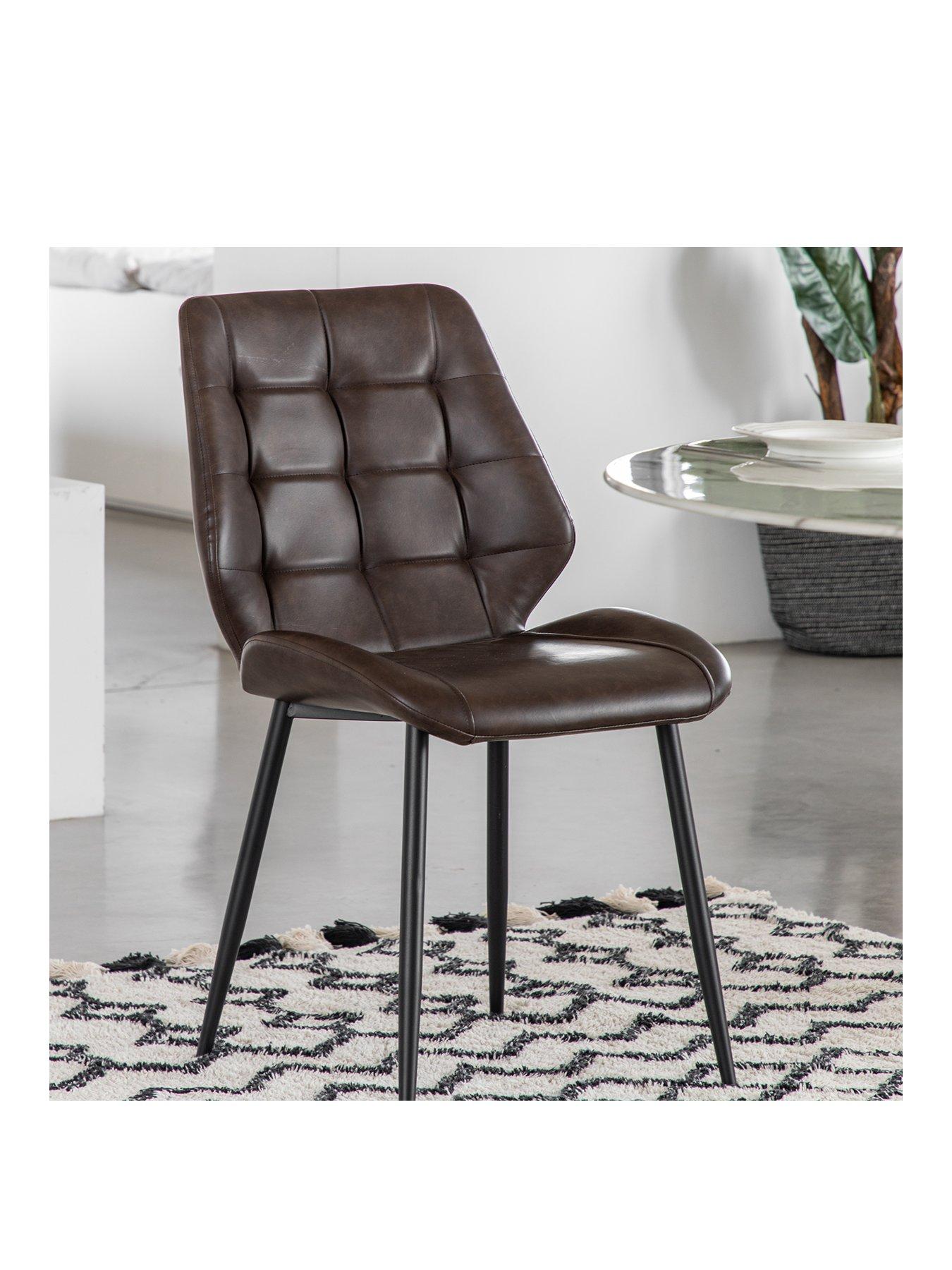 Image 2 of 7 of Gallery Direct Set of 2 Matthew Brown Dining Chairs