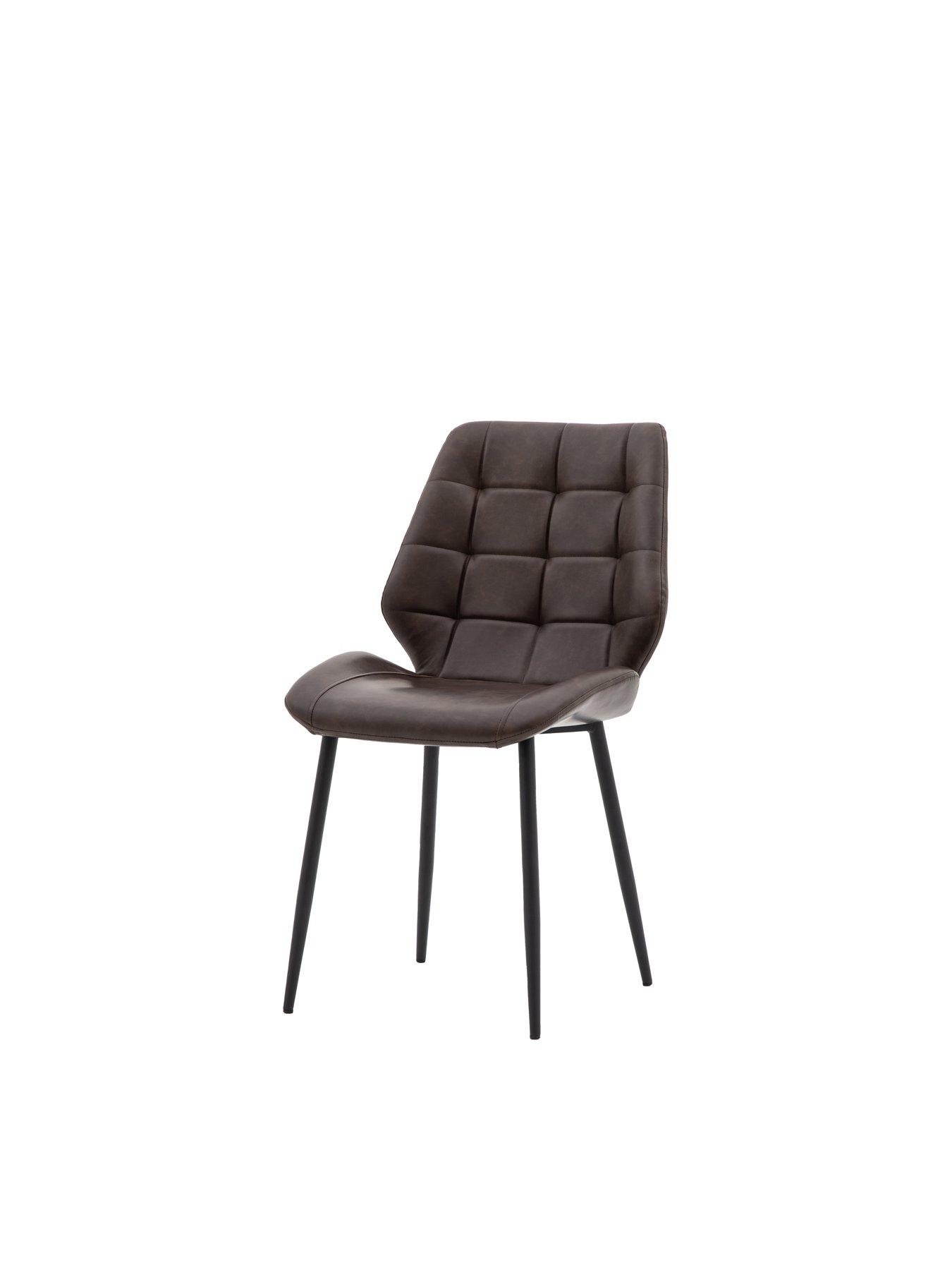 Image 6 of 7 of Gallery Direct Set of 2 Matthew Brown Dining Chairs