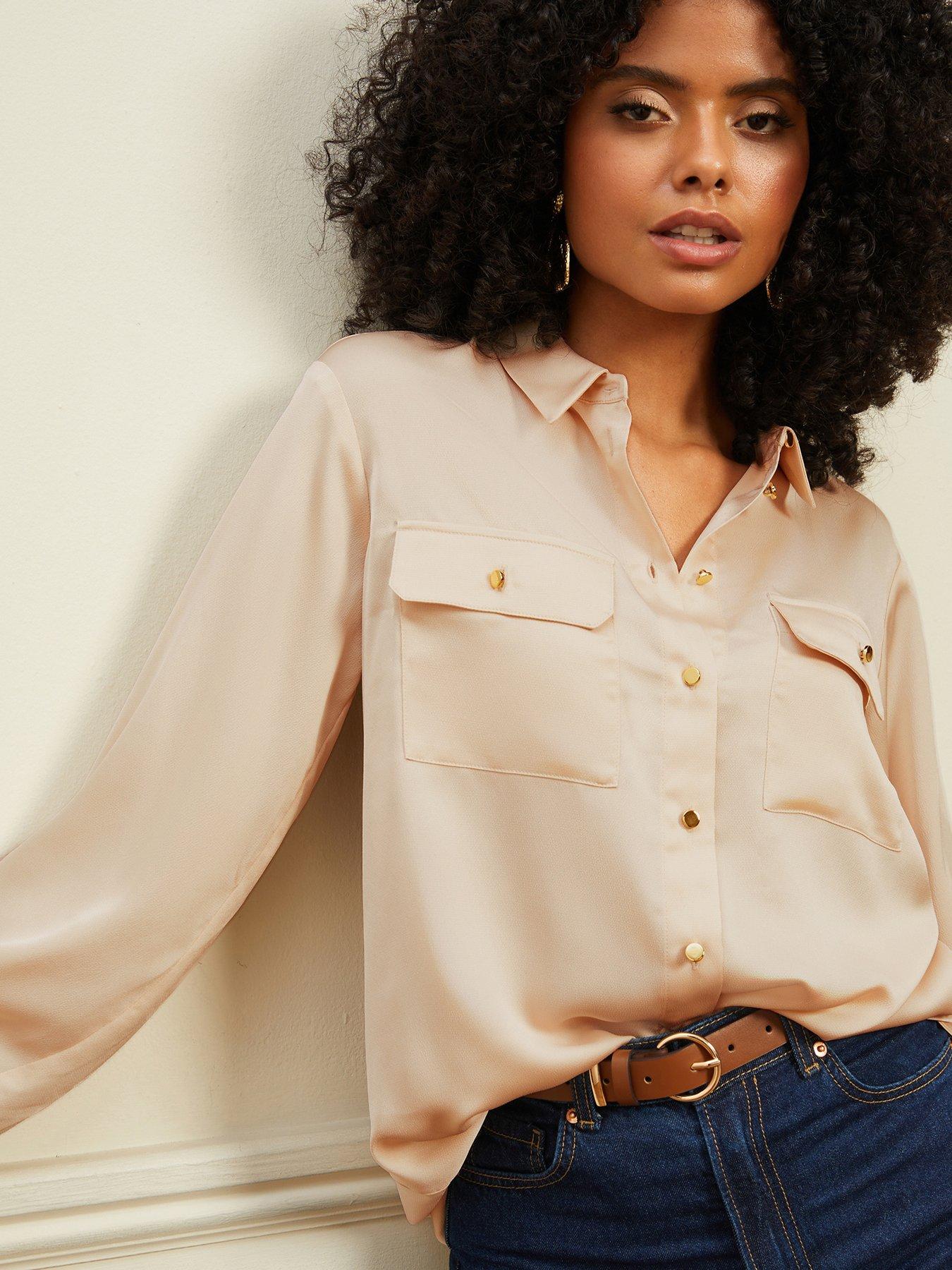 Mint Velvet Blue Spaced Embellished Shirt