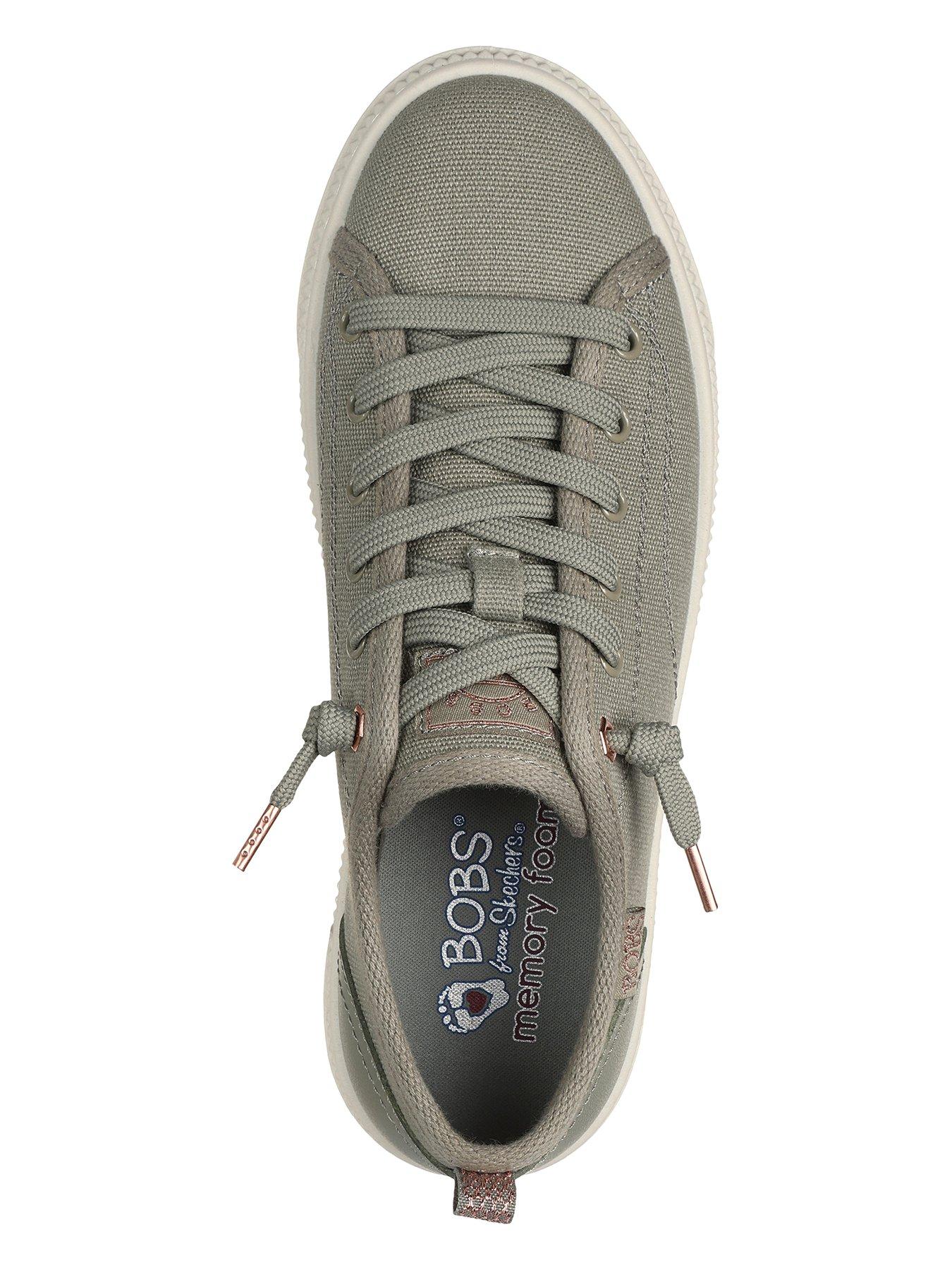 Bobs Copa Canvas Faux Lace Up Sneaker With Terry Lining Olive