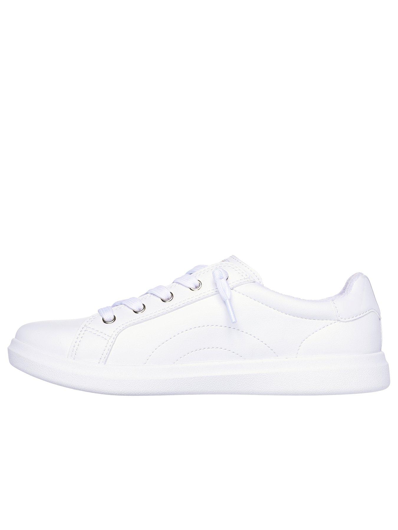  image of skechers-bobs-dvine-slip-on-duraleather-trainer-white