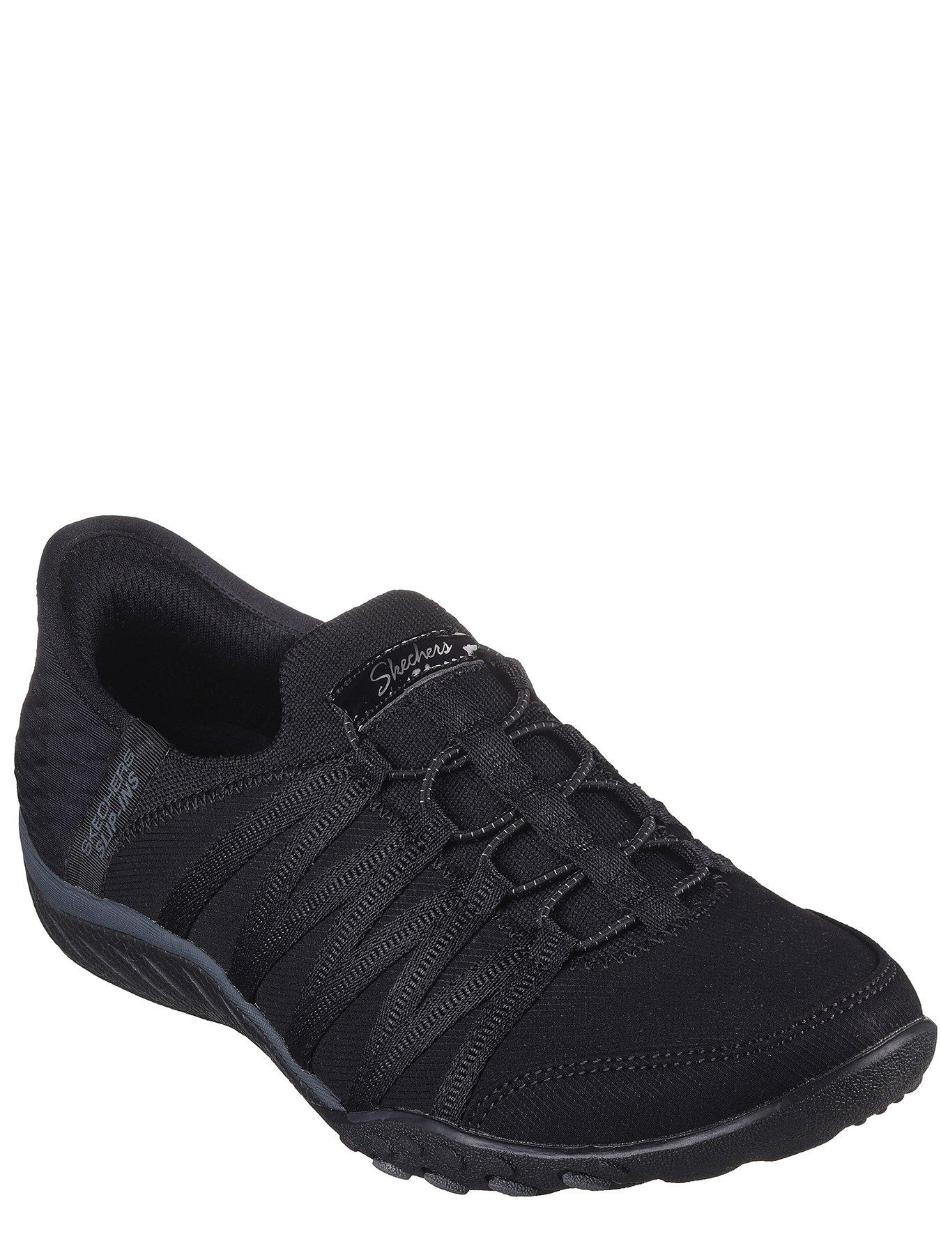  image of skechers-breathe-easy-slip-ins-webbing-bungee-trainer-black