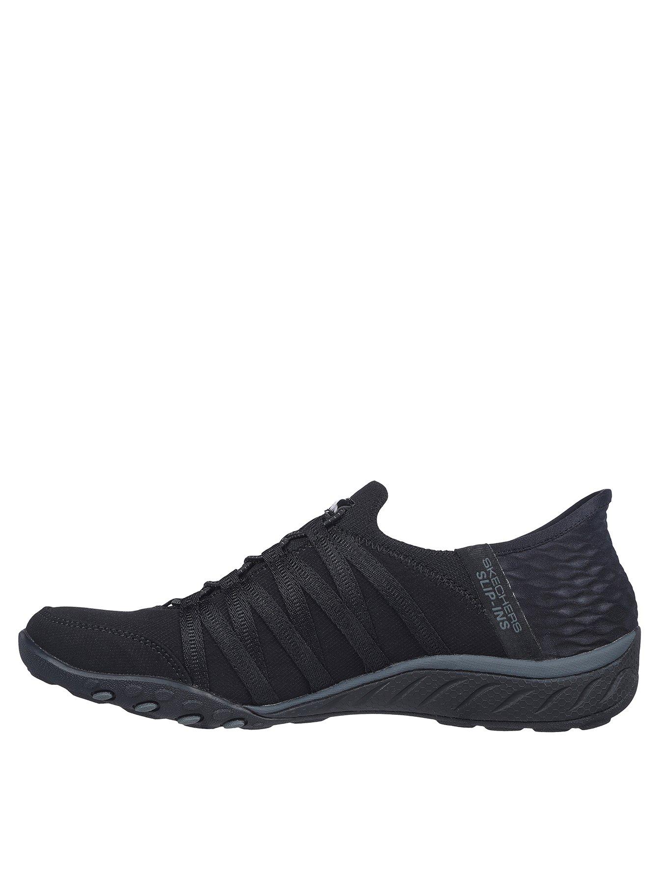  image of skechers-breathe-easy-slip-ins-webbing-bungee-trainer-black