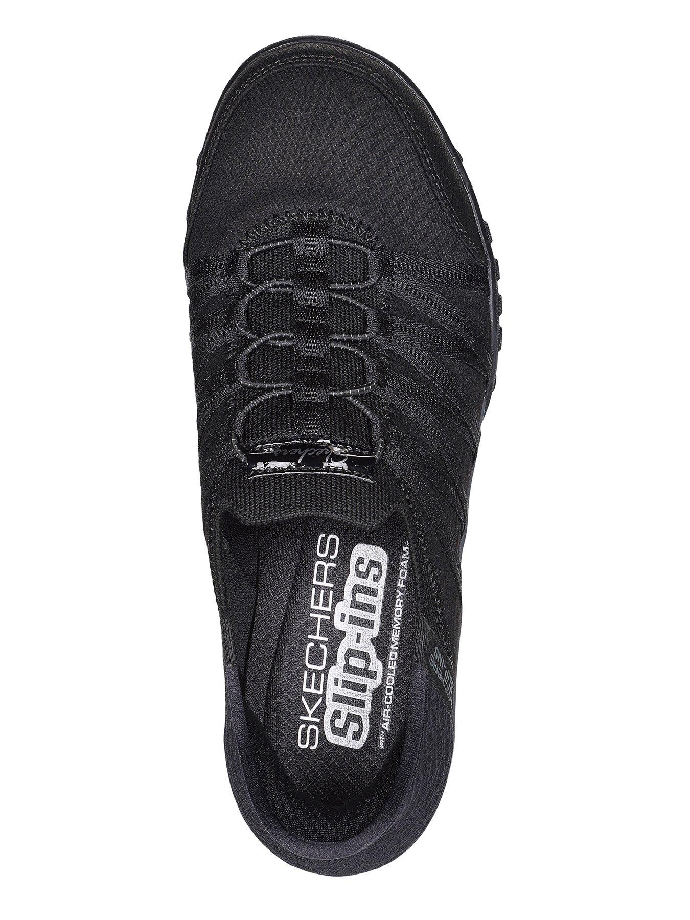  image of skechers-breathe-easy-slip-ins-webbing-bungee-trainer-black