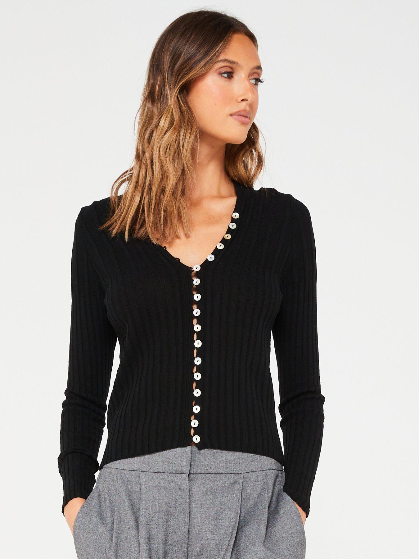 Pointelle Button Up Cardigan