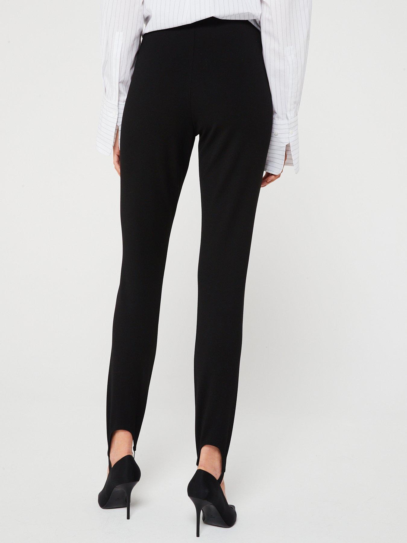 Mango Fuseau Stirrup Leggings, Black