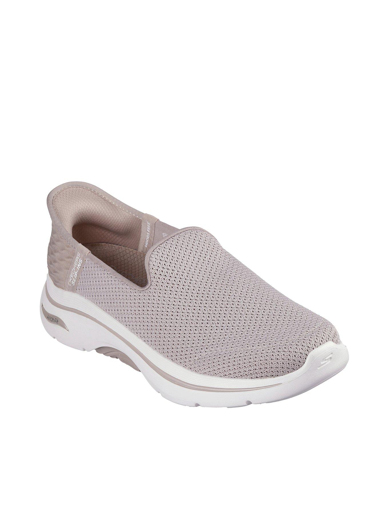 Skechers Go Walk Arch Fit Athletic Slip-ins Trainers Taupe