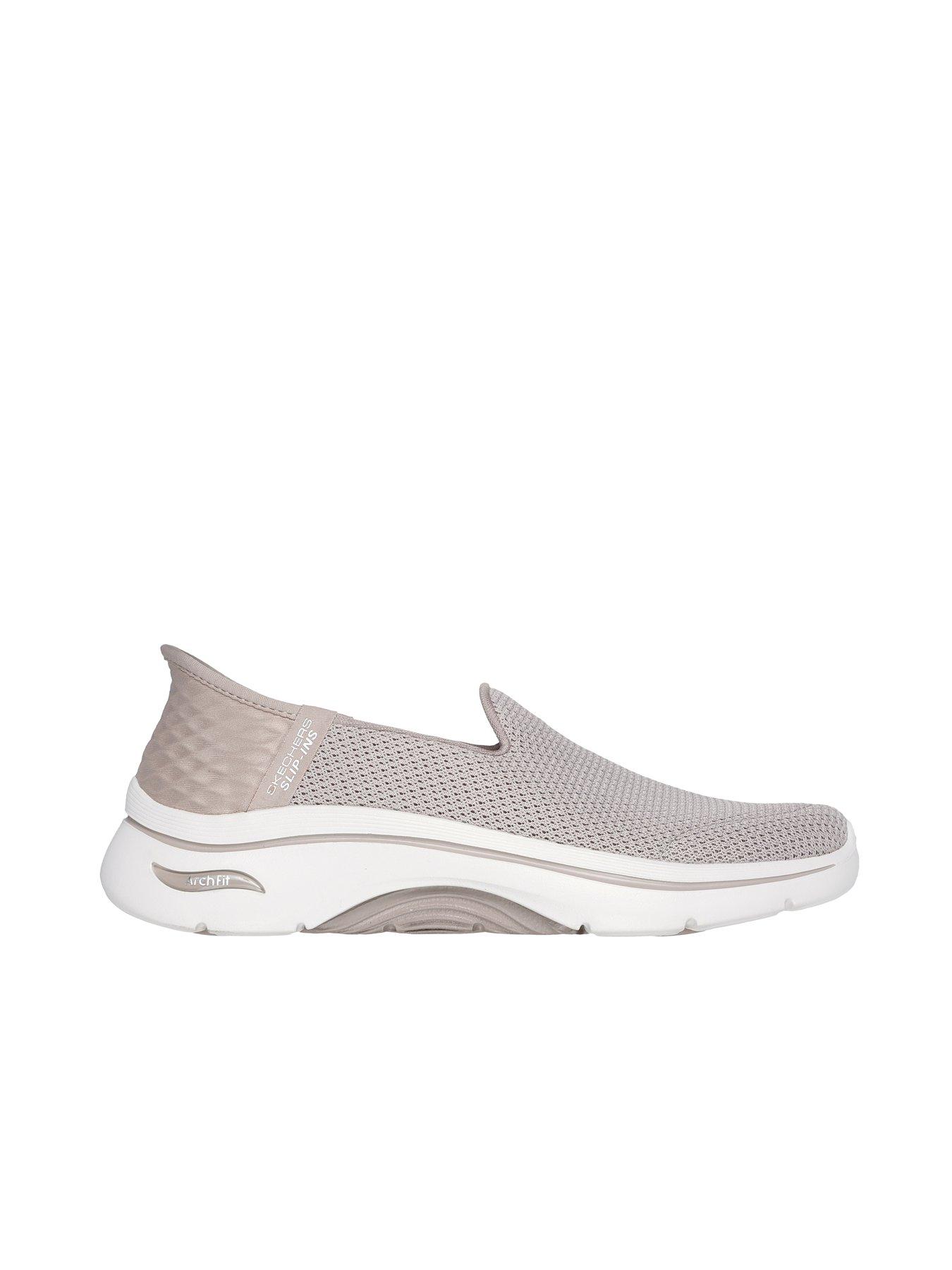 Skechers Go Walk Arch Fit Athletic Slip-ins Trainers Taupe
