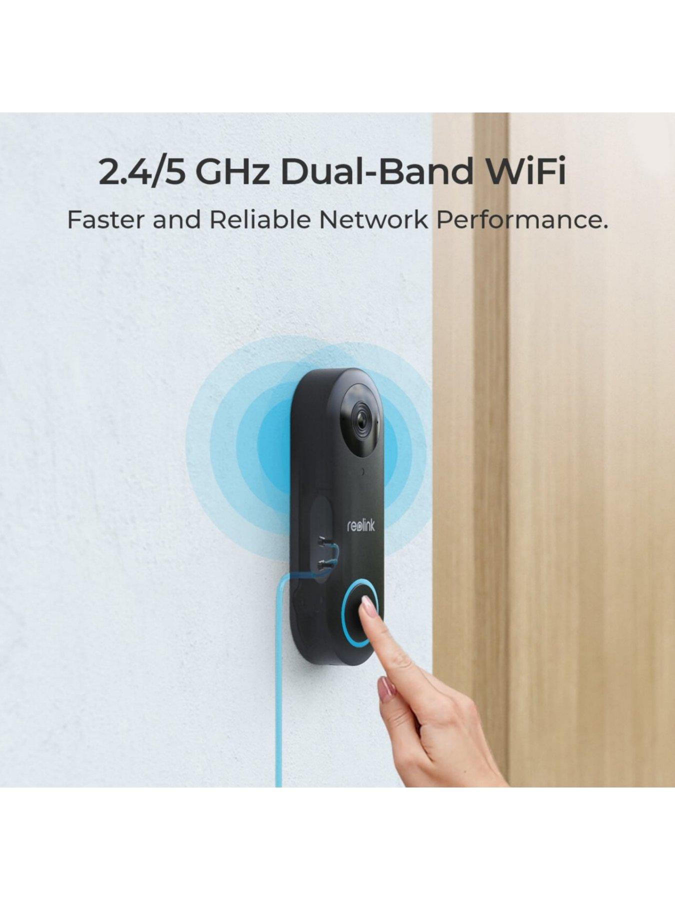 Image 5 of 7 of Reolink 5MP Video Doorbell Camera, 2.4/5 GHz Wi-Fi, Person/Vehicle Detection, 2-Way Audio, 180&deg; Wide View D340W+64GB SD Card