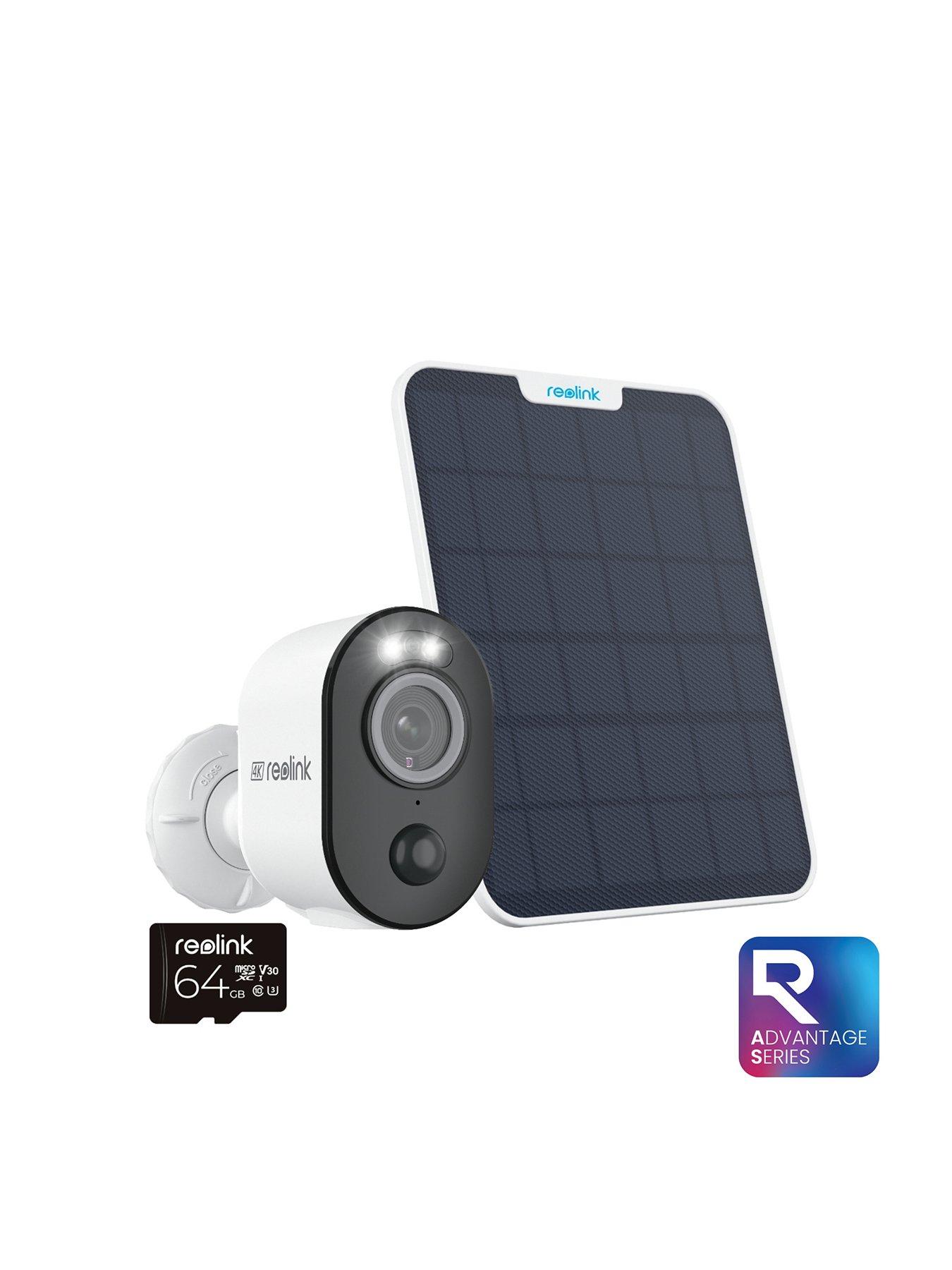 Image 1 of 7 of Reolink 4K Wi-Fi Battery Outdoor Security Camera, Color Night Vision, 2.4/5GHz Wi-Fi, Argus Series B350&amp;Solar Panel 2+64GB SD Card