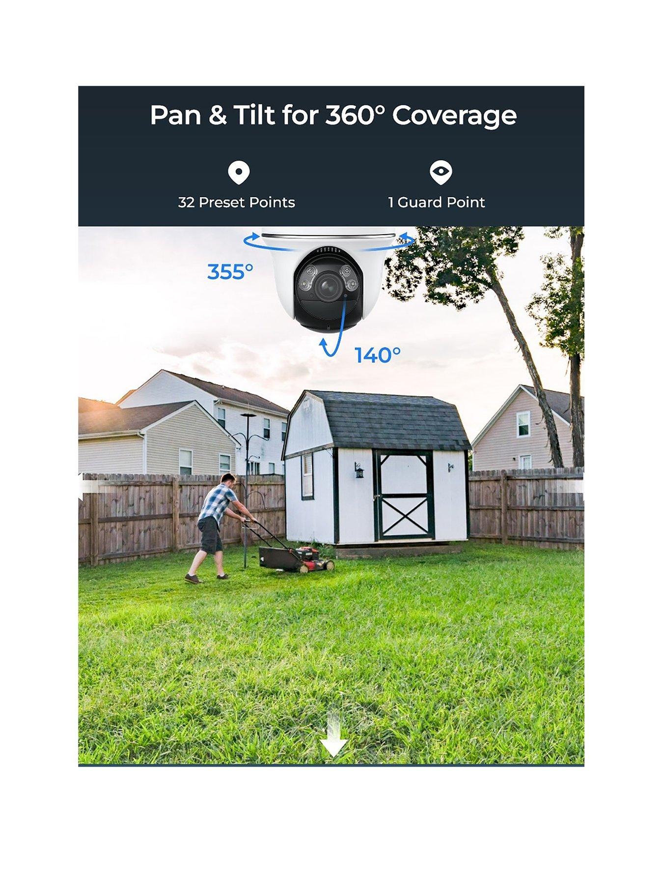  image of reolink-4k-argus-pt-ultra-360deg-ai-battery-cam-kit-64gb