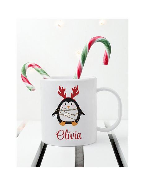 treat-republic-personalised-christmas-penguin-kids-polymer-mug
