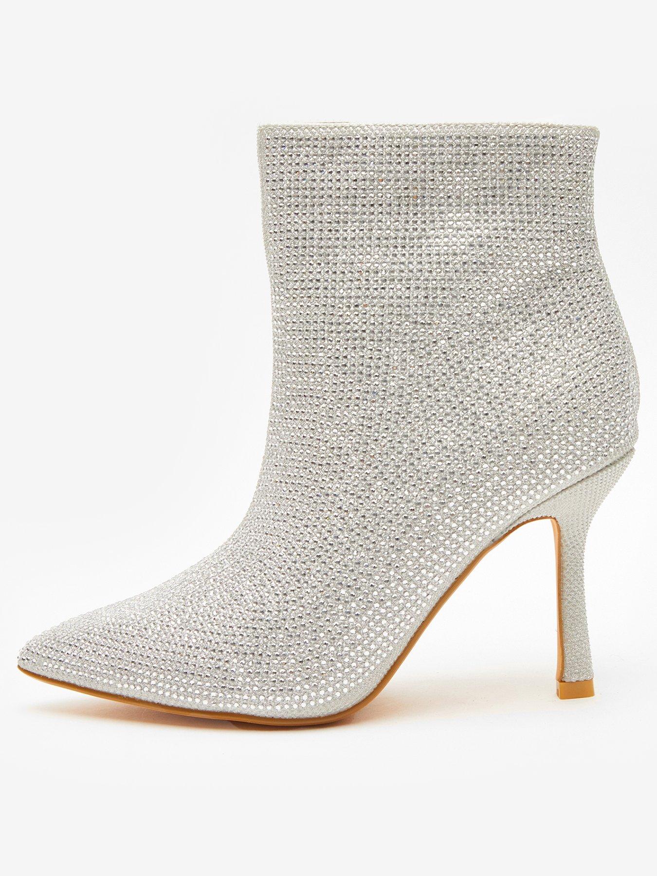 Silver hot sale stiletto boots