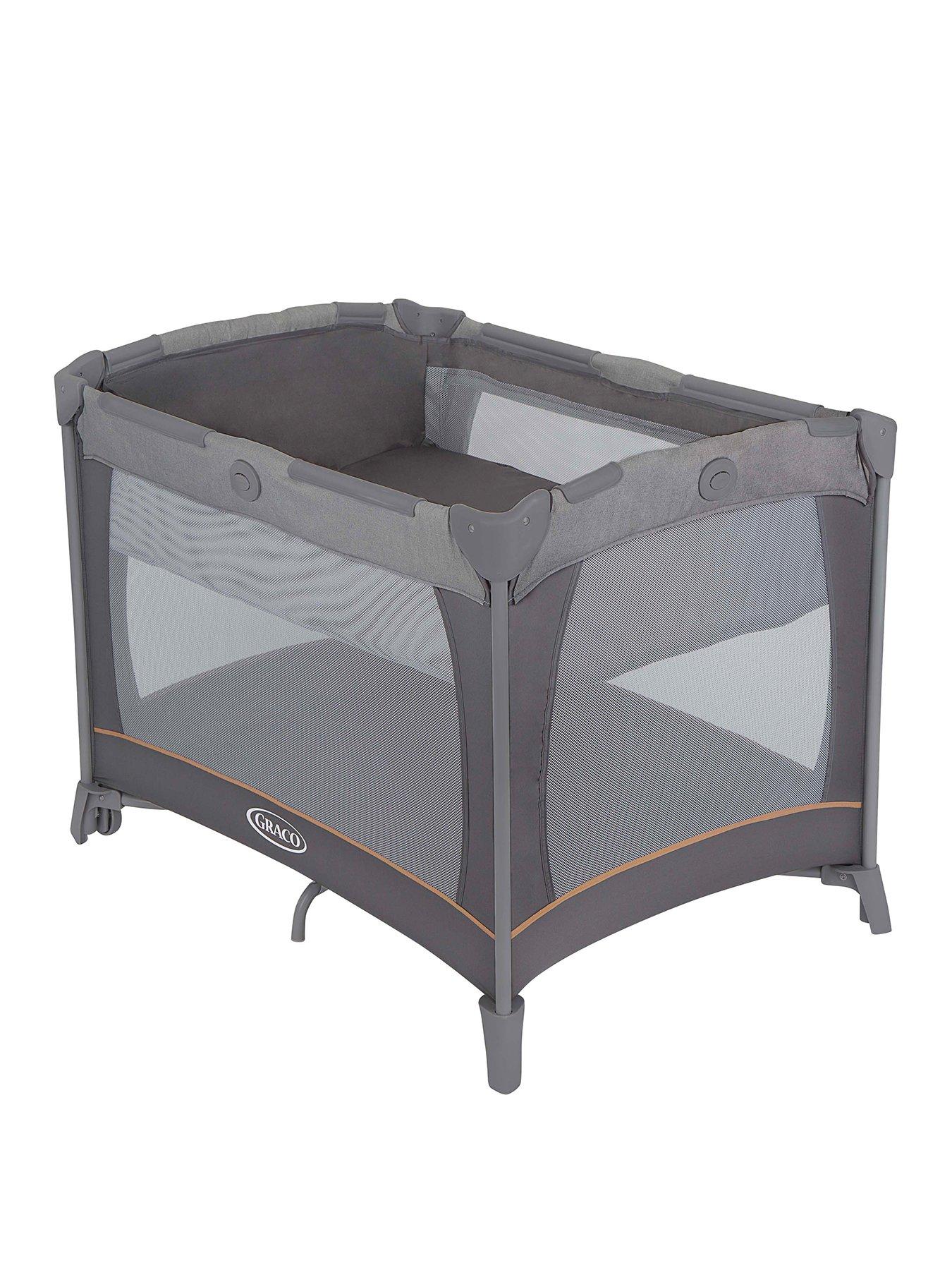 Image 1 of 7 of Graco Contour with Bassinet Travel Cot - Pebble