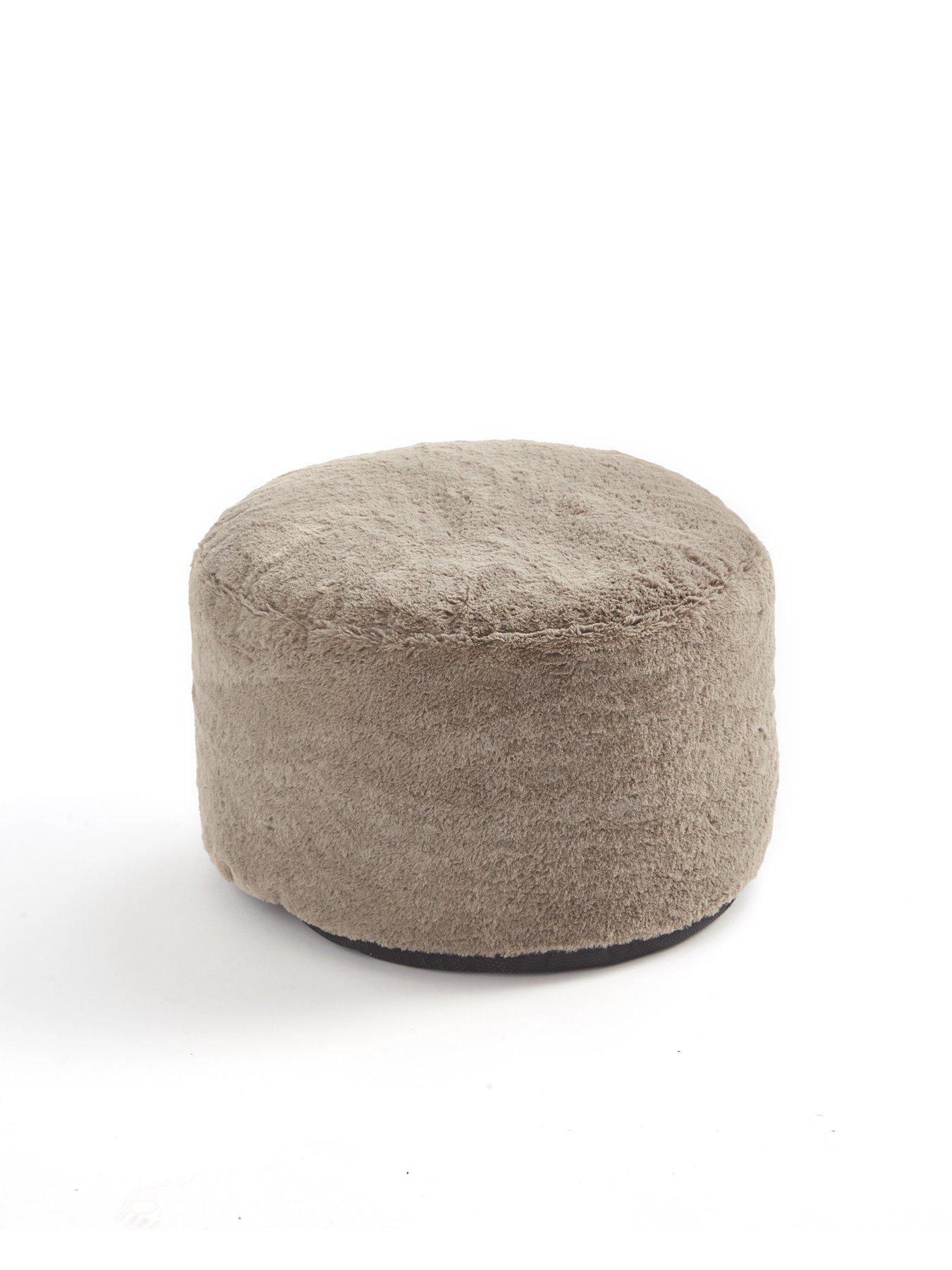 The Very Collection Faux Fur Footstool Beanbag