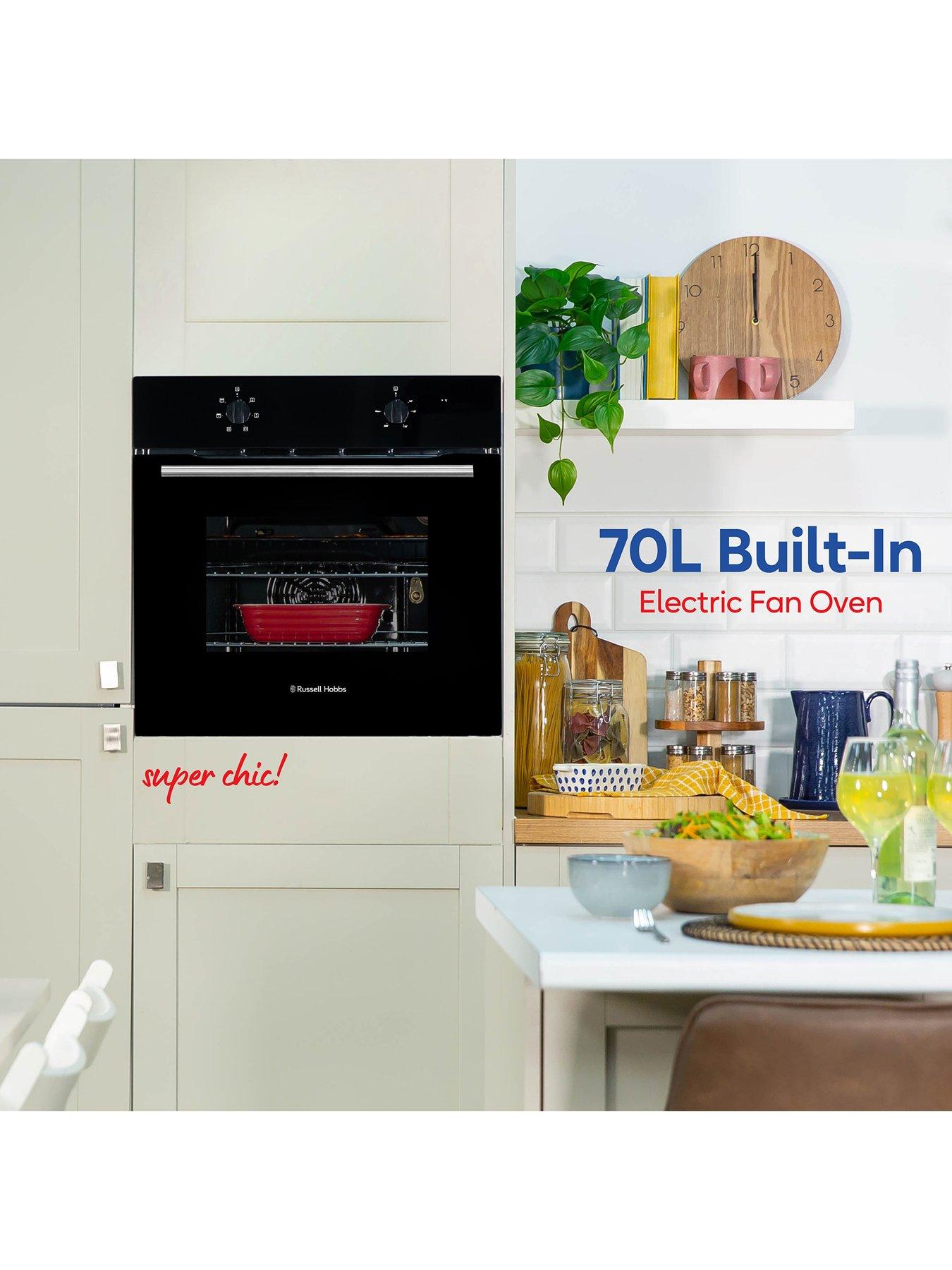 Image 2 of 7 of Russell Hobbs RHFEO7004B Black 70L Built In Electric Fan Oven