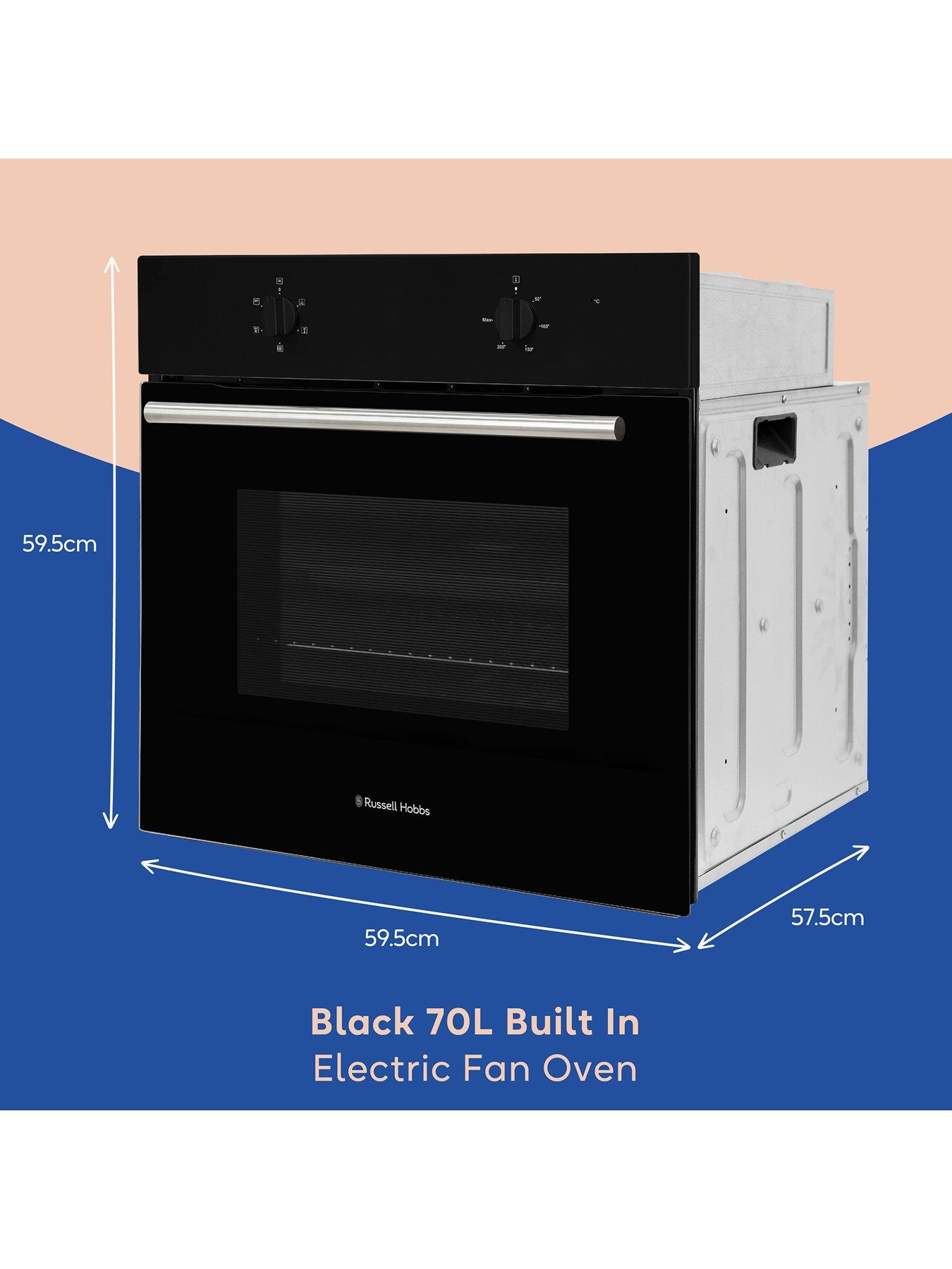  image of russell-hobbs-rhfeo7004b-black-70l-built-in-electric-fan-oven