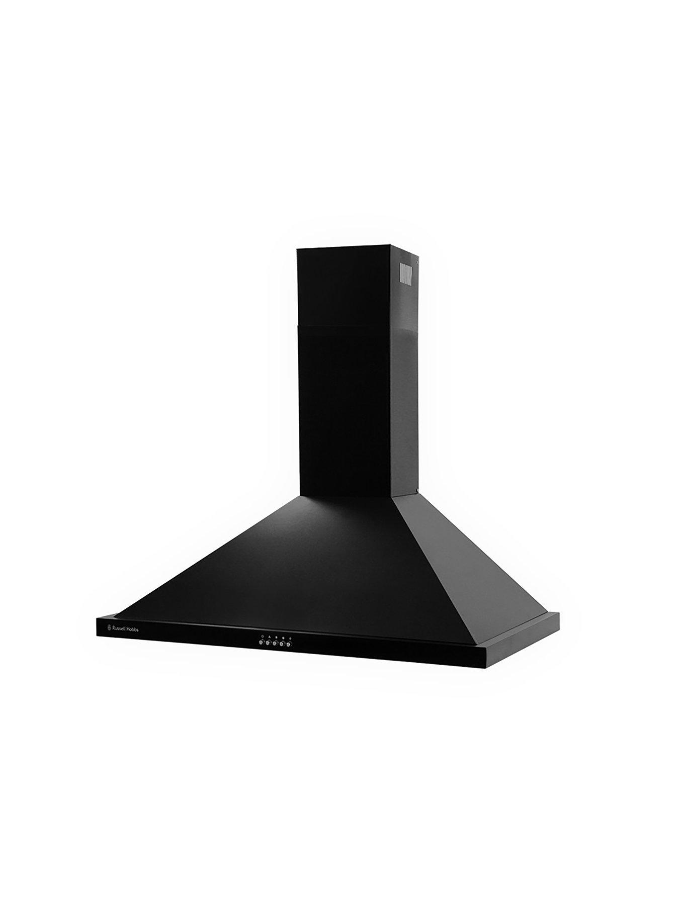 Image 2 of 6 of Russell Hobbs RHSCH901B-M 90CM WIDE BLACK STEEL CHIMNEY COOKER HOOD Black