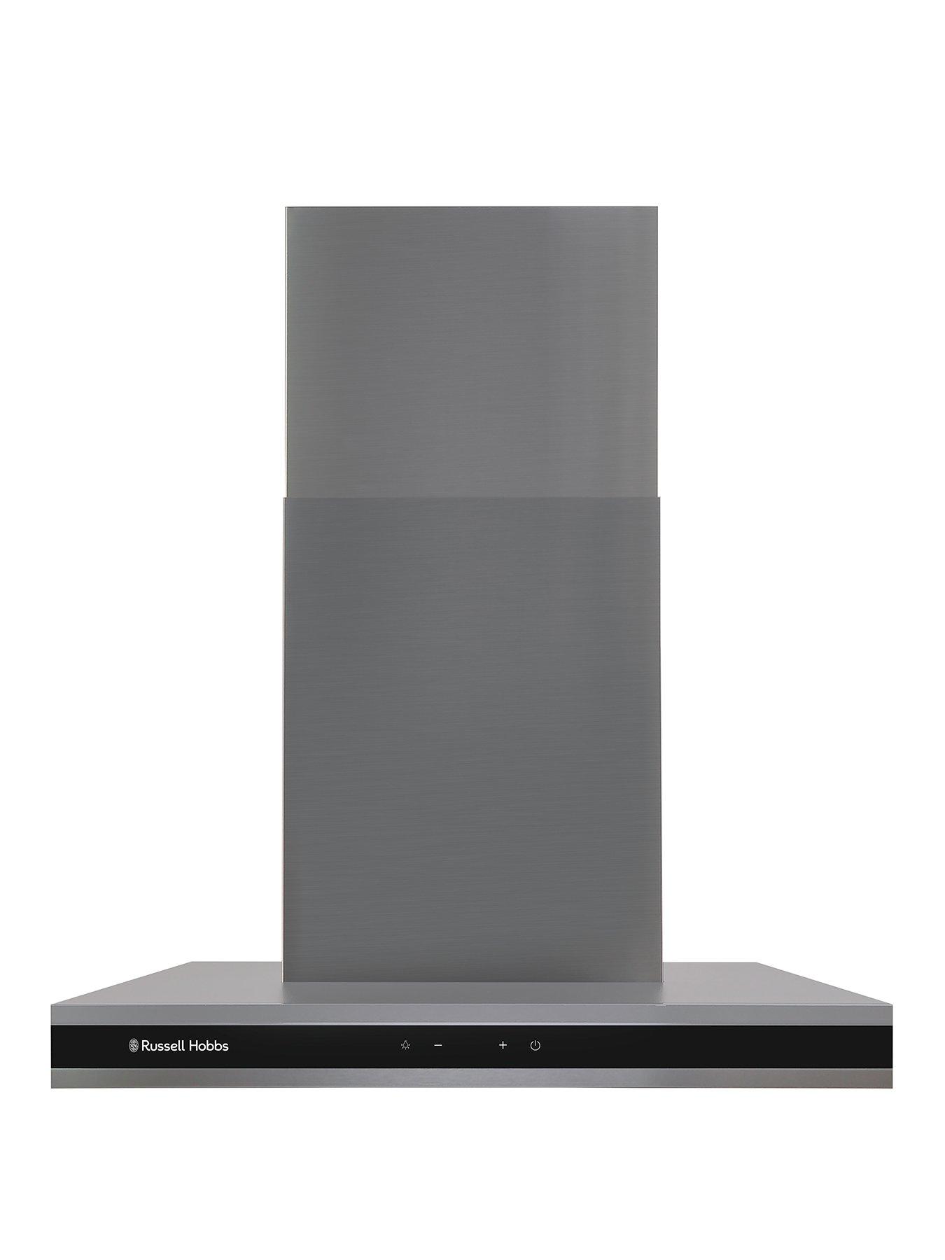 front image of russell-hobbs-midnight-rhgch603ds-60cm-t-shaped-chimney-cooker-hood-dark-steel