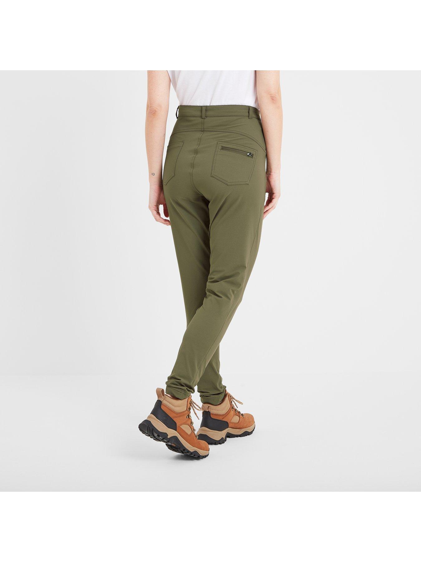 TOG24 Women's Milton Skinny Fit Waterproof Walking Trousers - Khaki