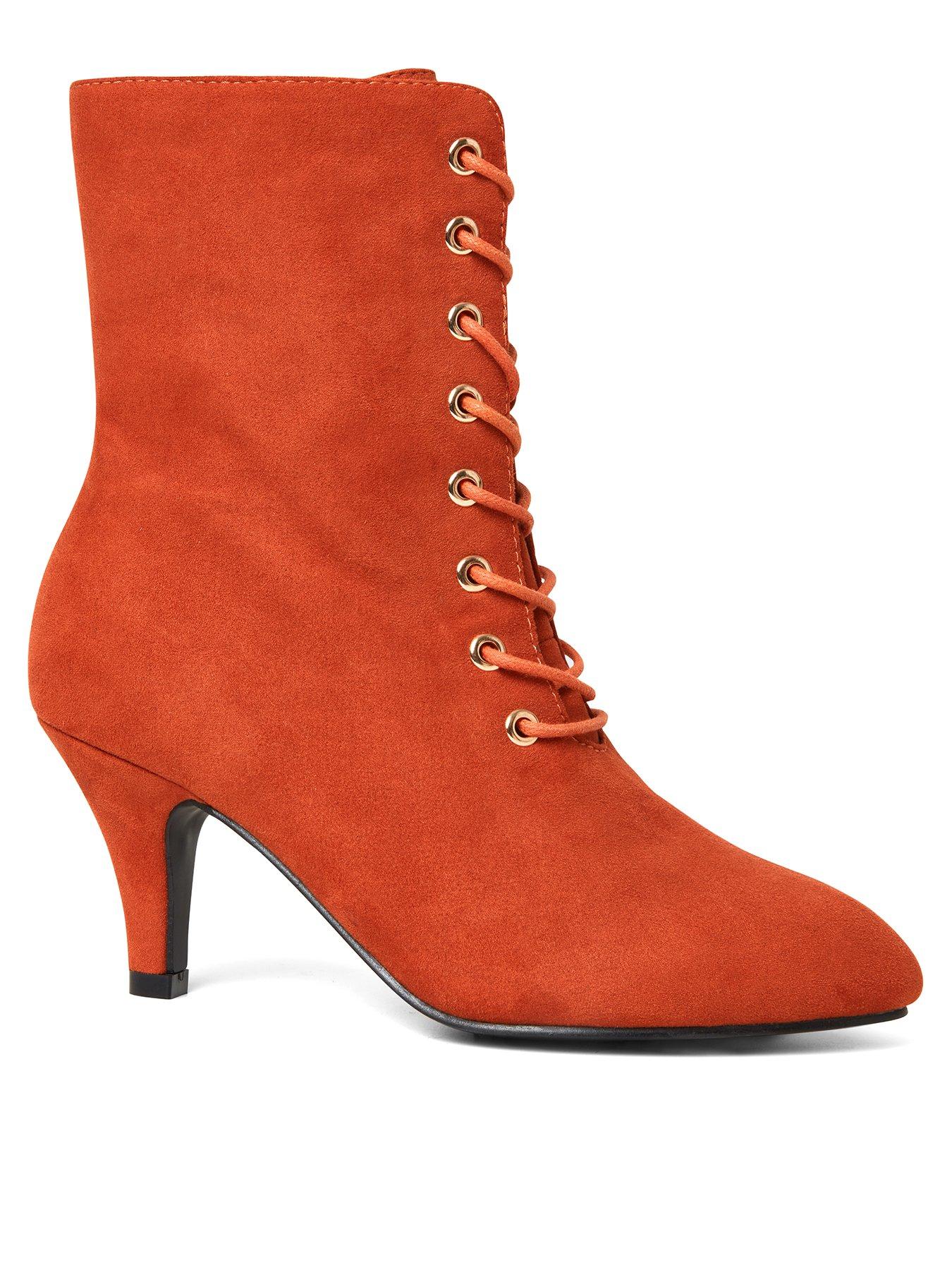 Joe Browns Astonishing Lace Up Boots Burnt Orange littlewoods