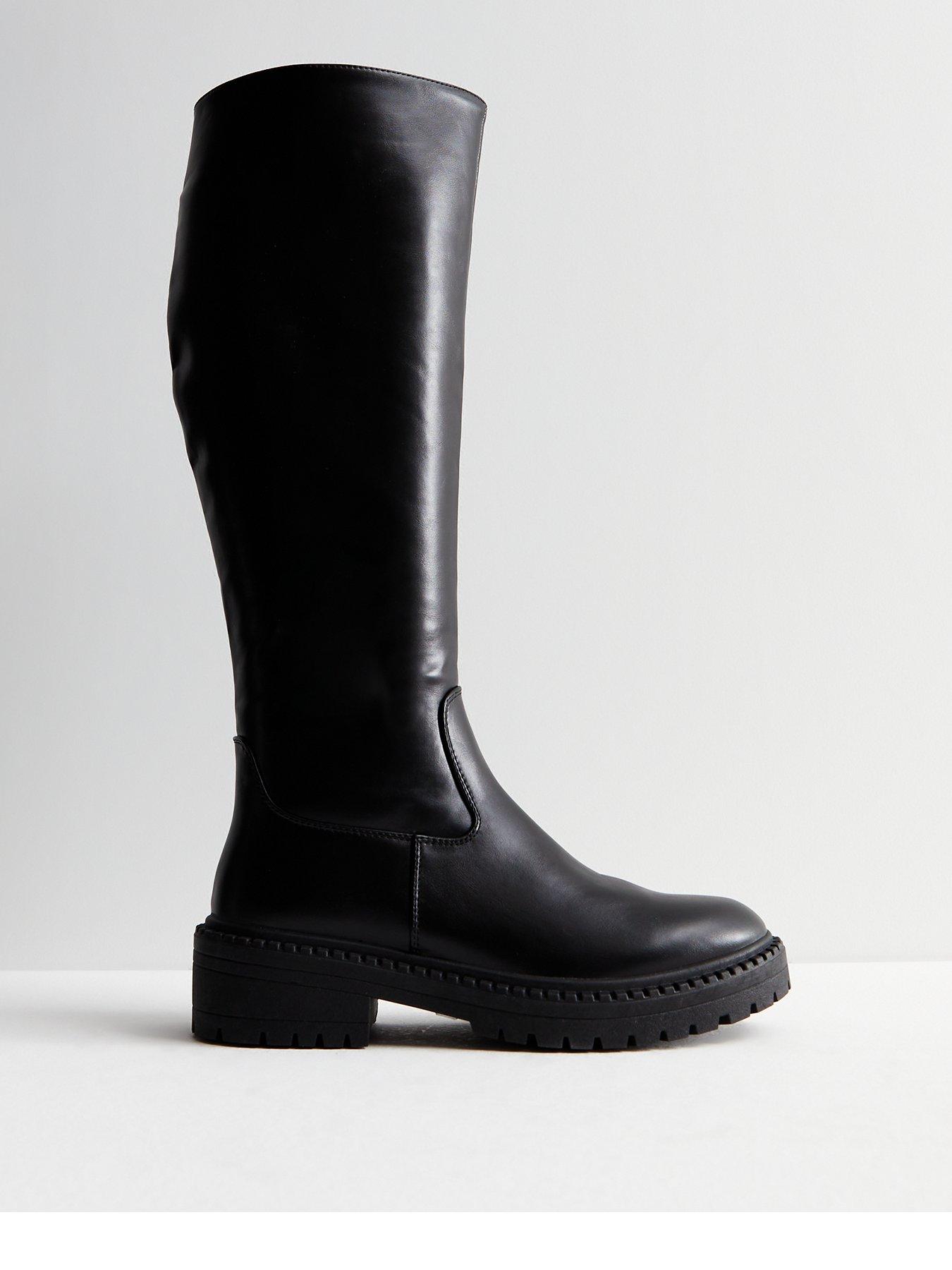 New look black chunky boots best sale