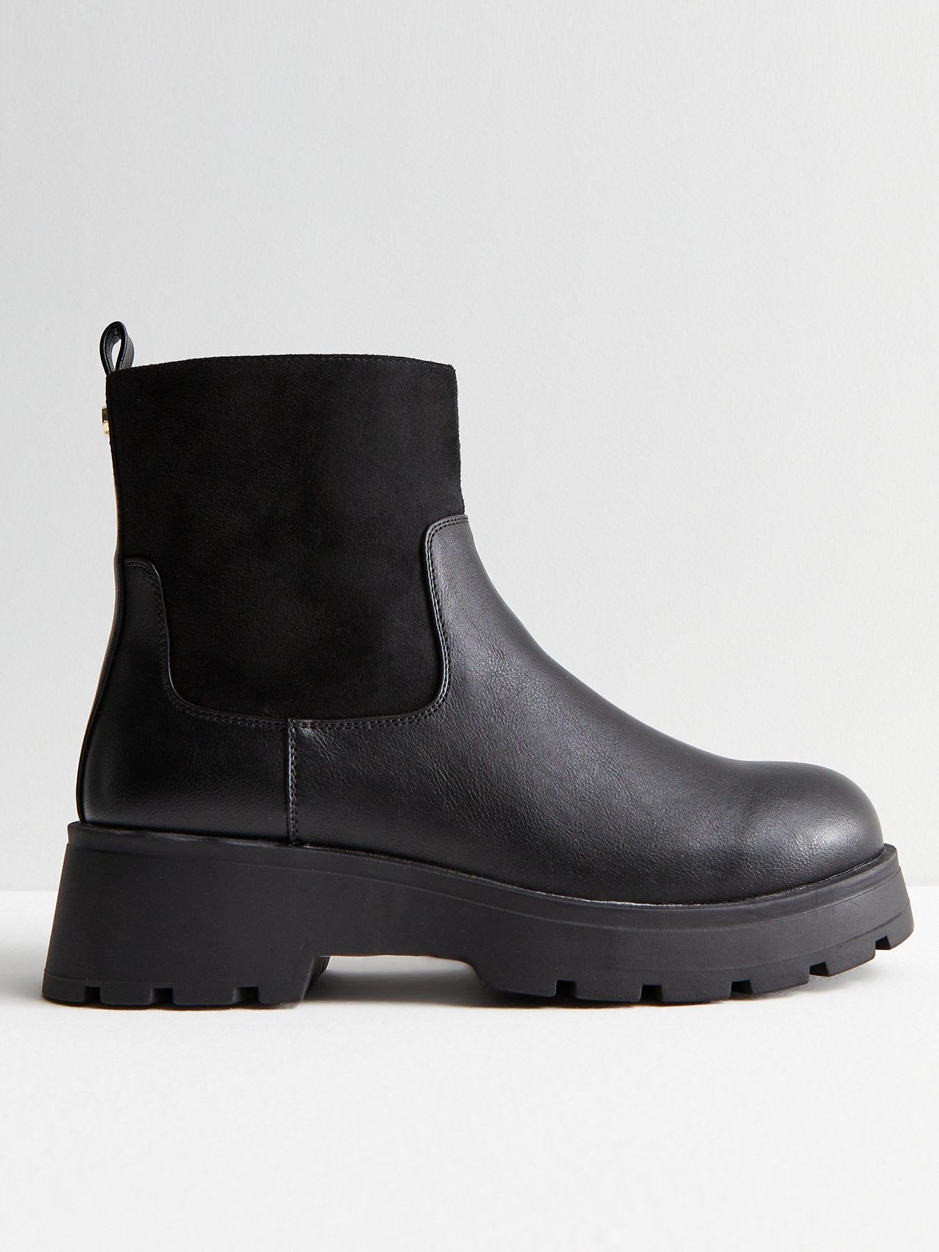 New Look Black Lace Up Boots littlewoods
