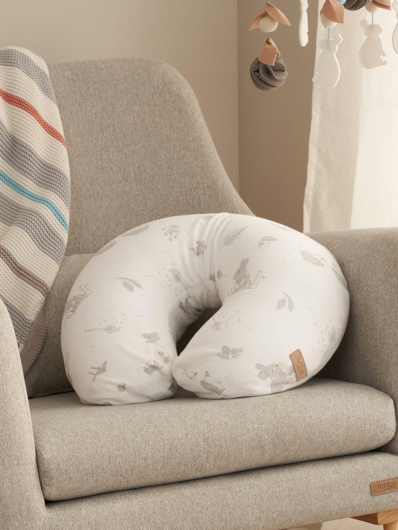 undefined Baby Feeding Nursing Pillow - Cocoon - White/Grey