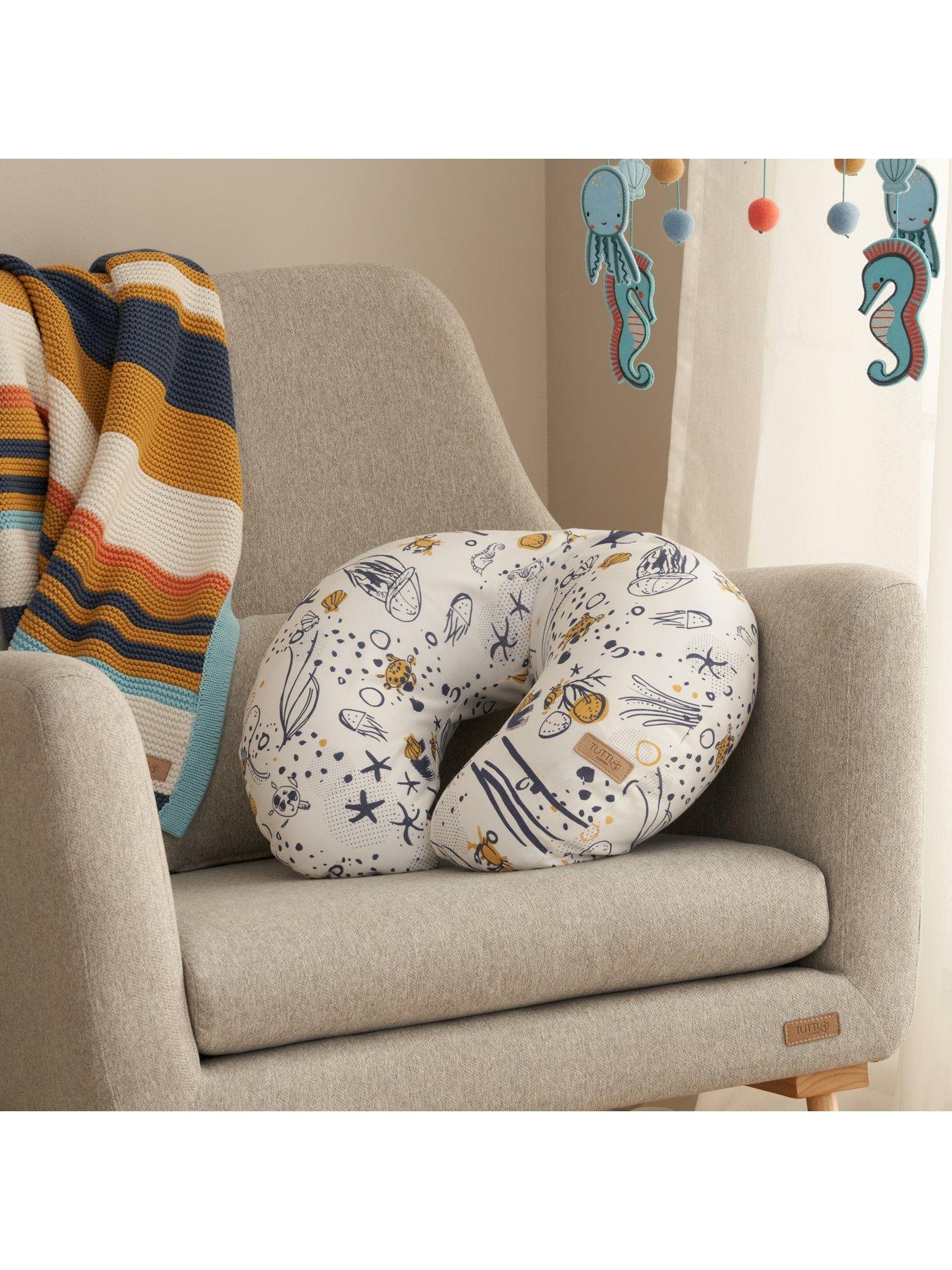  image of tutti-bambini-baby-feeding-nursing-pillow-our-planet-whiteblue