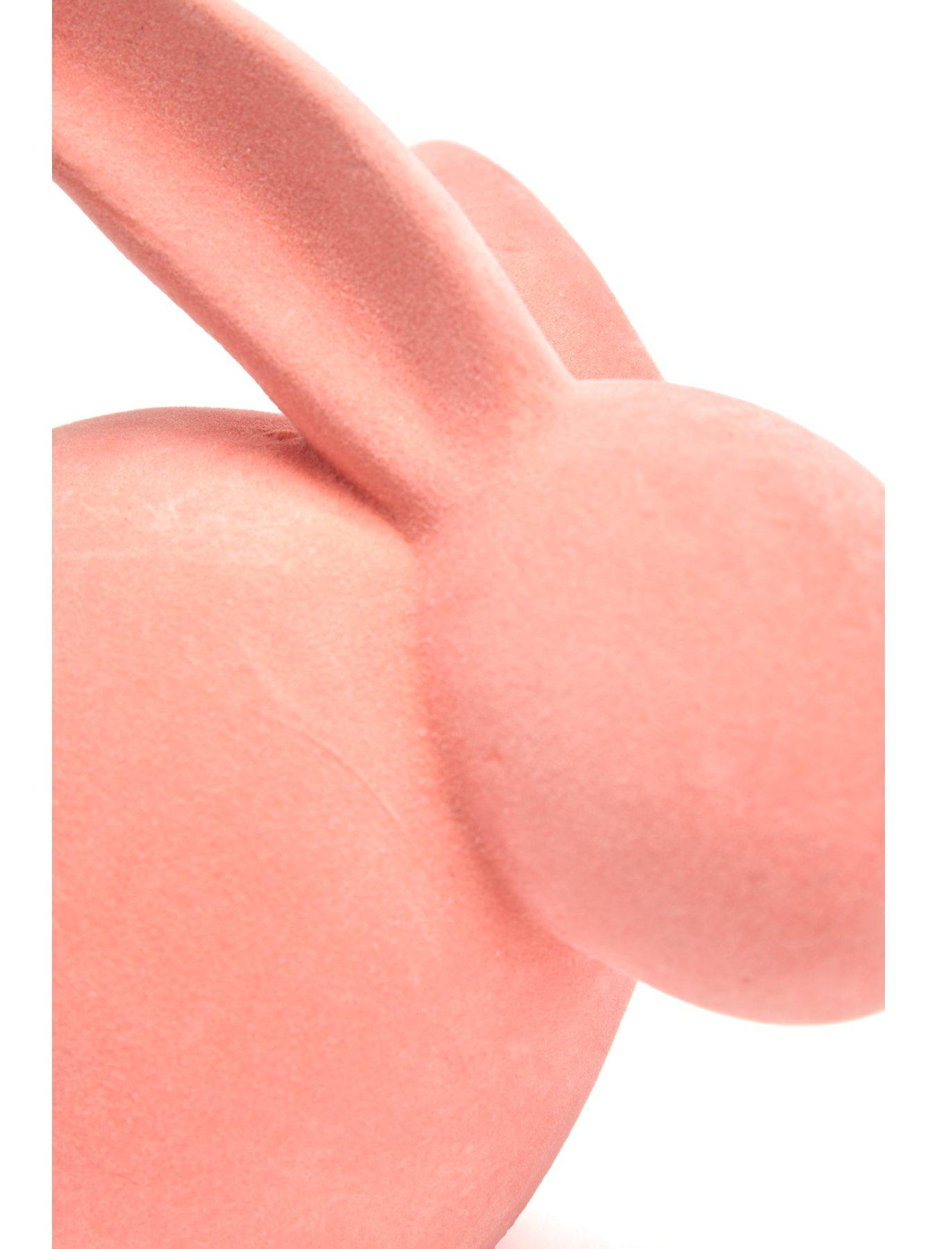 Image 6 of 6 of Very Home Set of 2 Flocked Spring/ Easter Rabbit Decorations