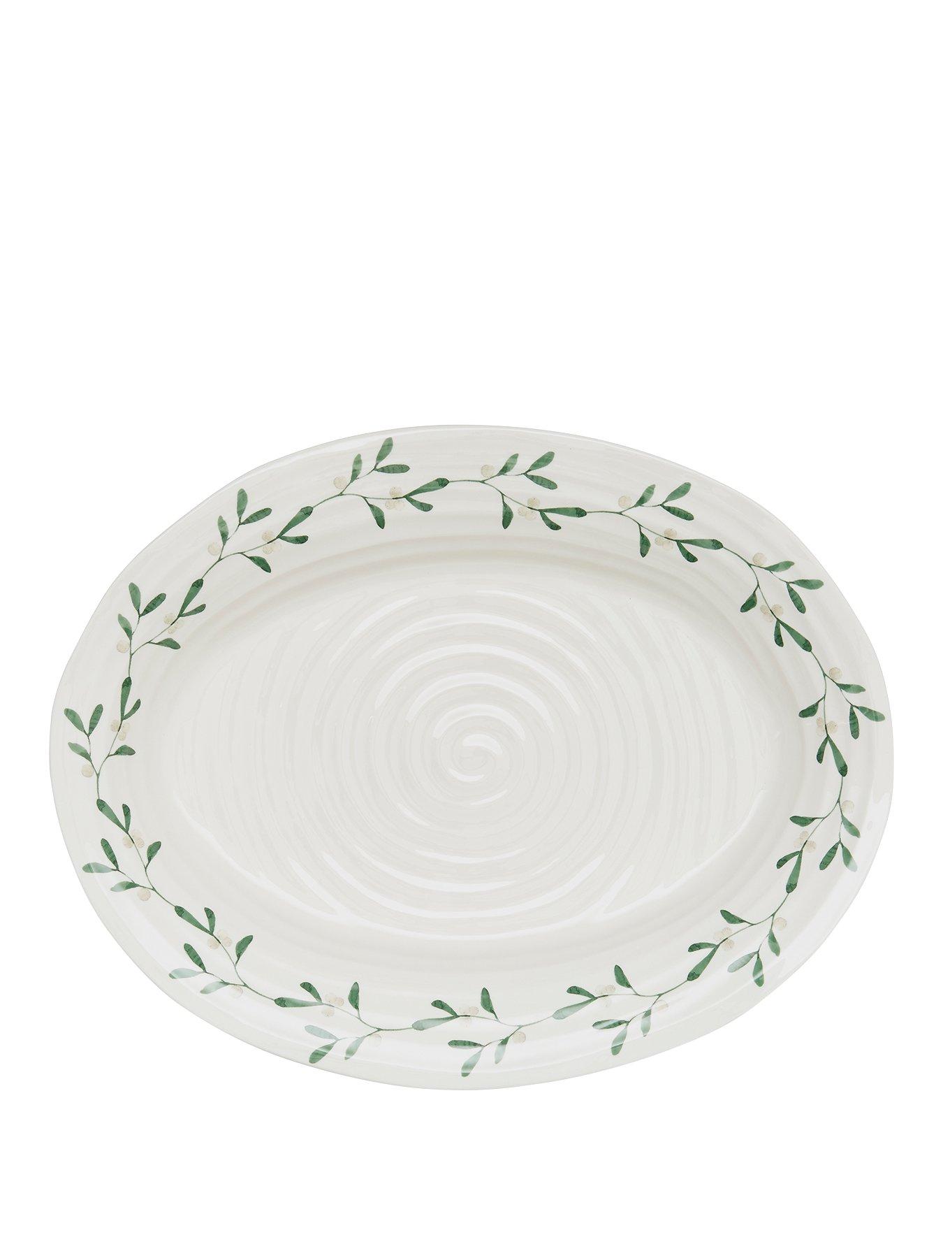 Portmeirion Sophie Conran Mistletoe Oval Christmas Platter
