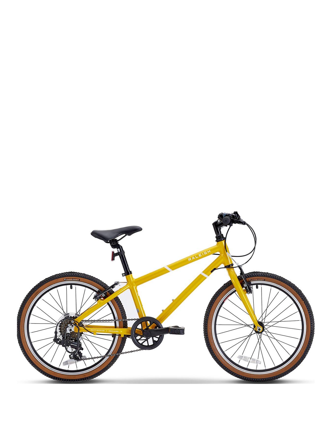 yellow childrens bike