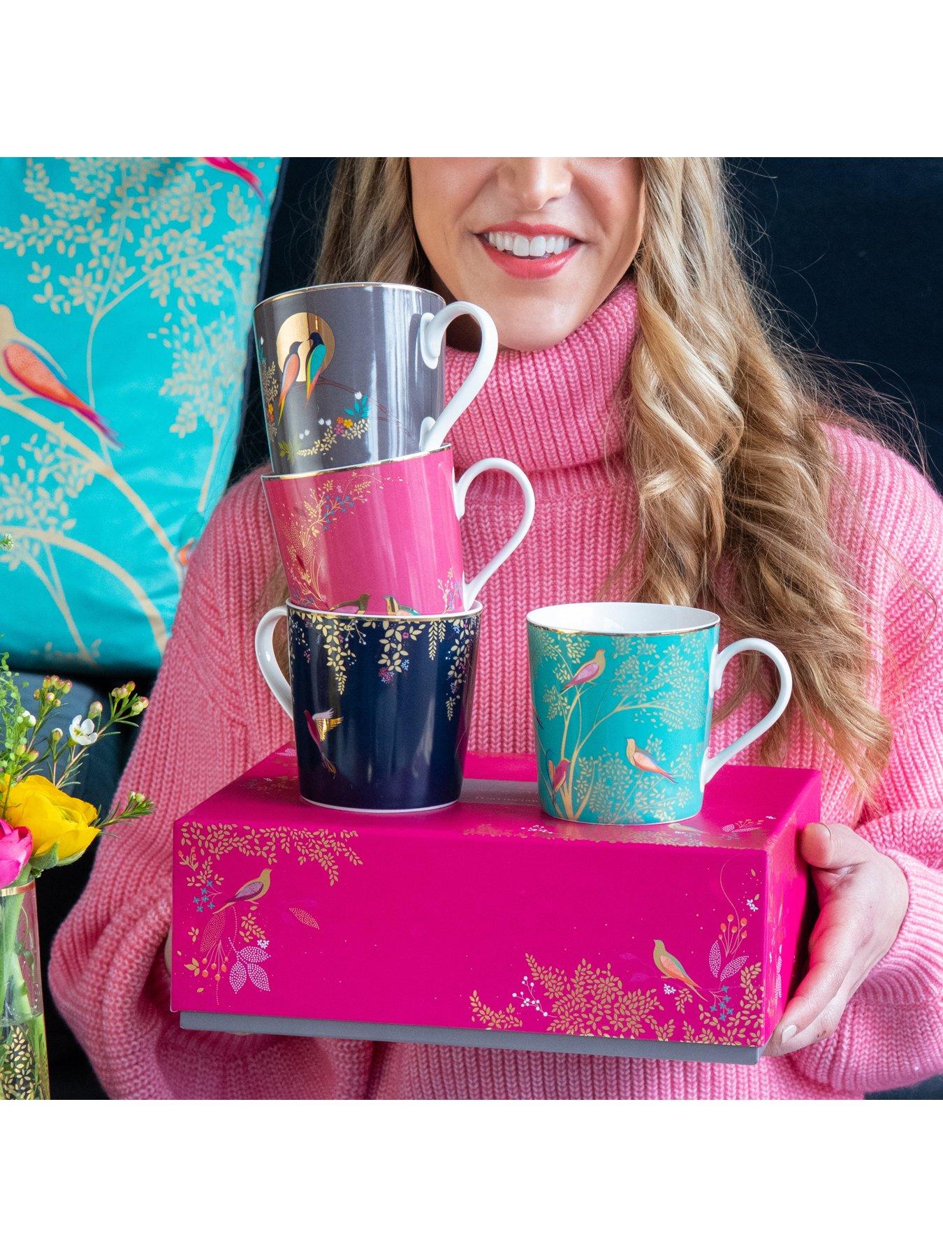  image of sara-miller-chelsea-set-of-4-assorted-mugs-with-22ct-gold-detail