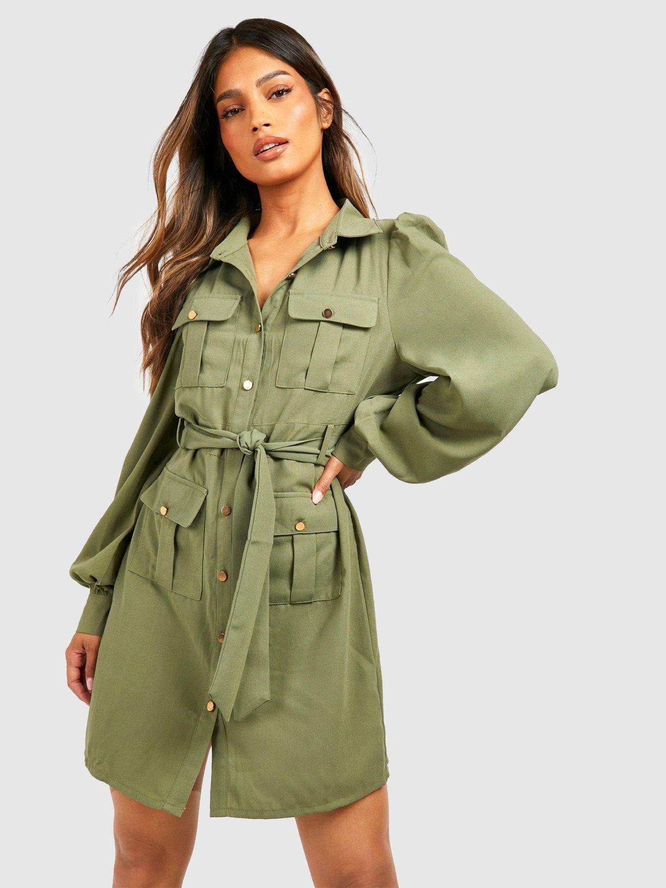 Women's Utility Shirt Dress, Women's Clearance