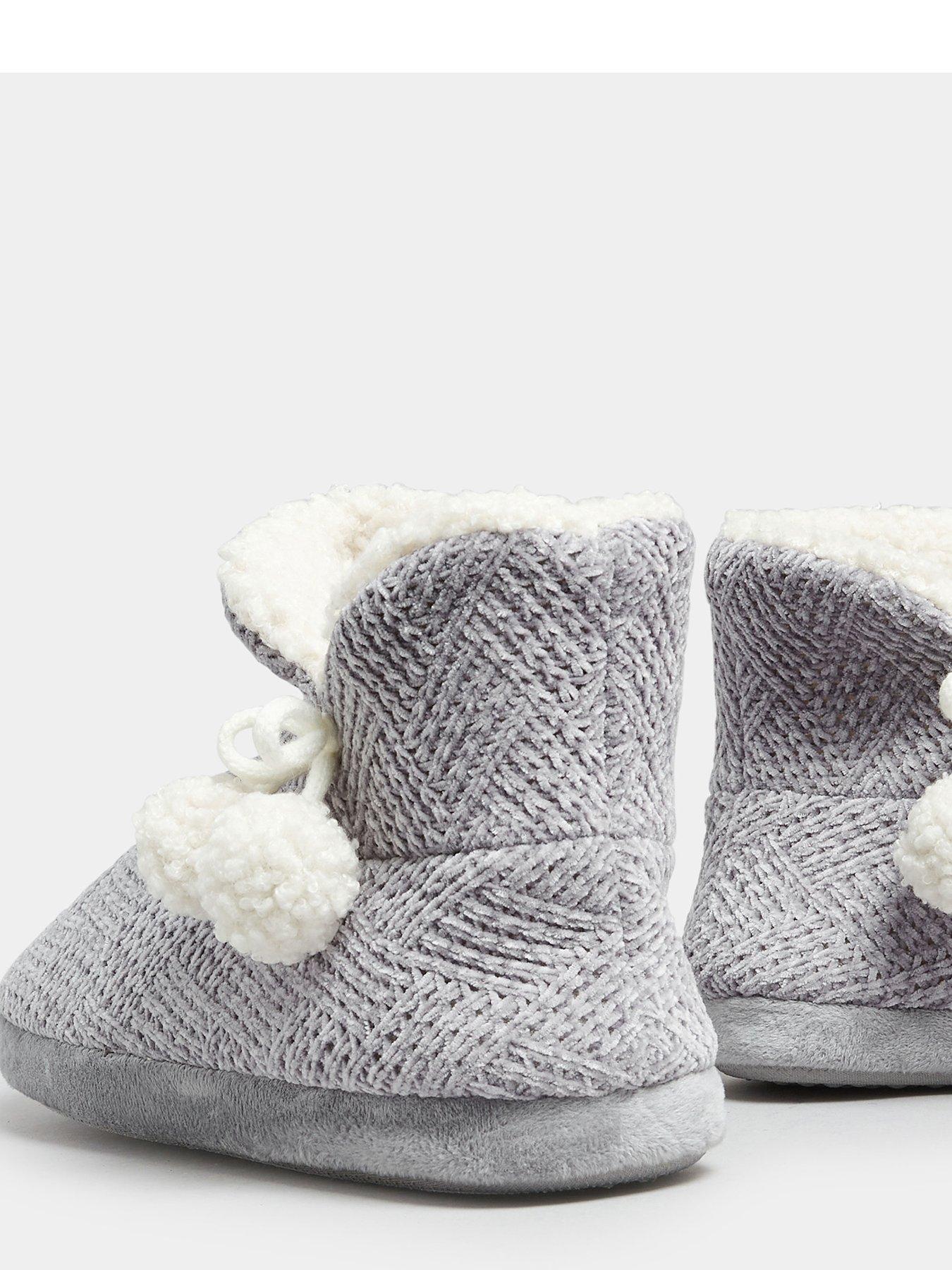  image of yours-wide-fit-fluffy-chevron-boot-grey