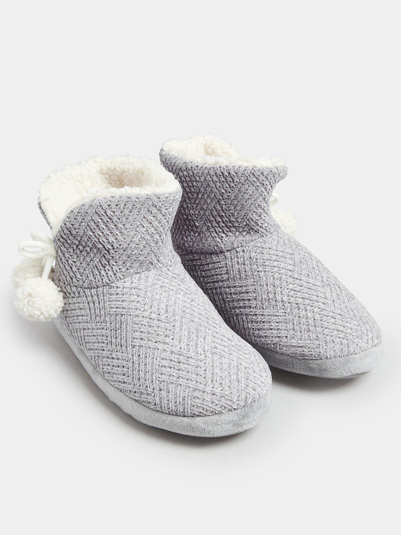  image of yours-wide-fit-fluffy-chevron-boot-grey