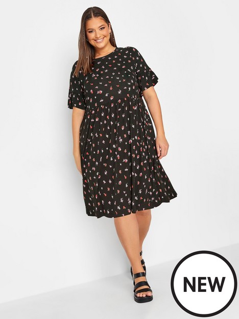yours-ditsy-flower-print-smock-tunic-dress