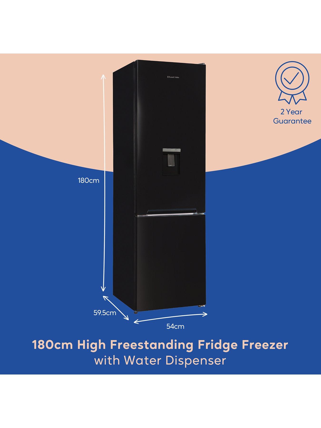 Russell Hobbs RH180FFFFF55BWD 54CM 180CM HIGH FROST FREE FRIDGE FREEZER WATER DISPENSER Black