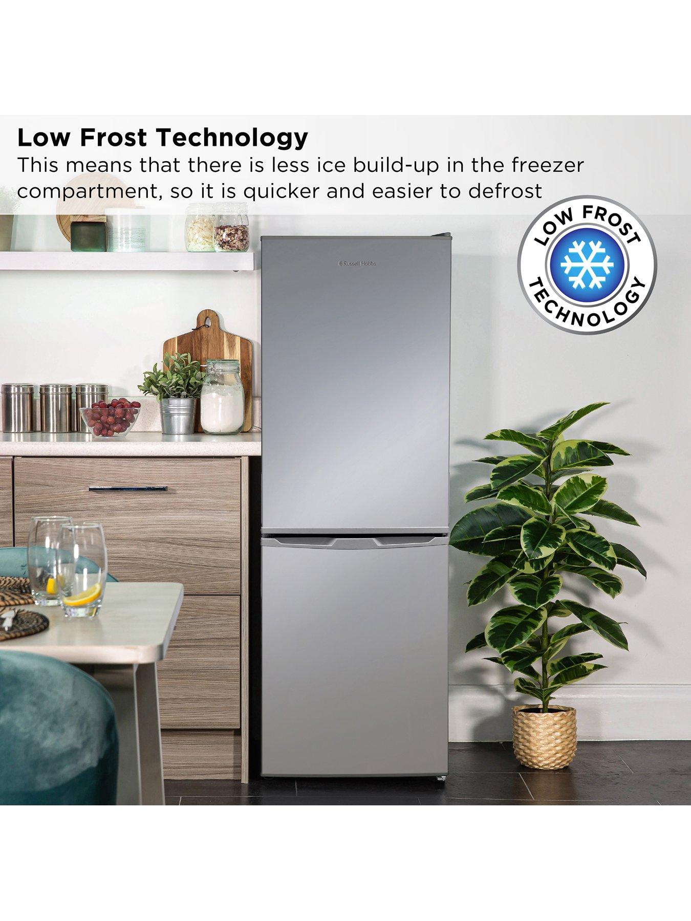 Russell Hobbs Low Frost Silver 60/40 Fridge Freezer, 173 Total