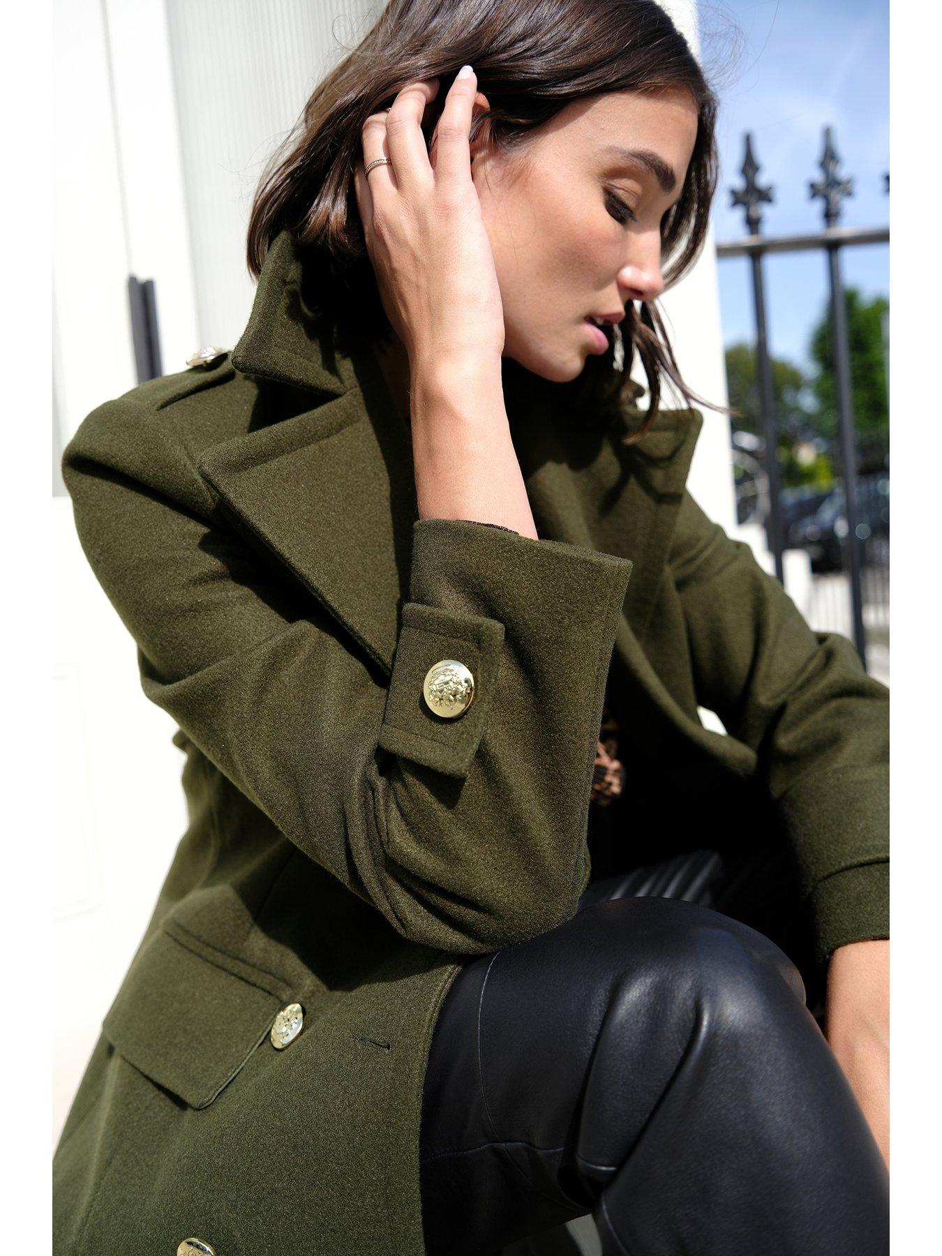 Longline hot sale military coat