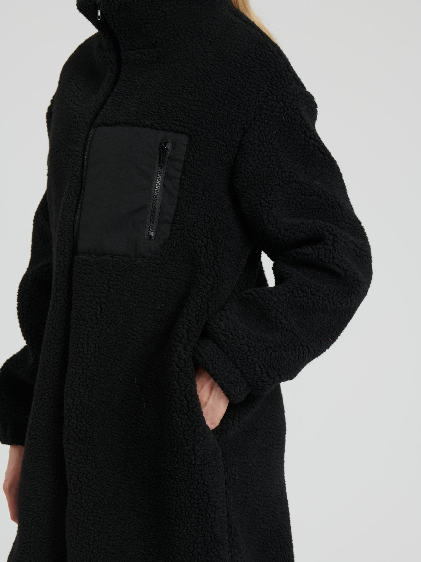  image of south-beach-bor-midi-coat-with-contrast-zip-multi
