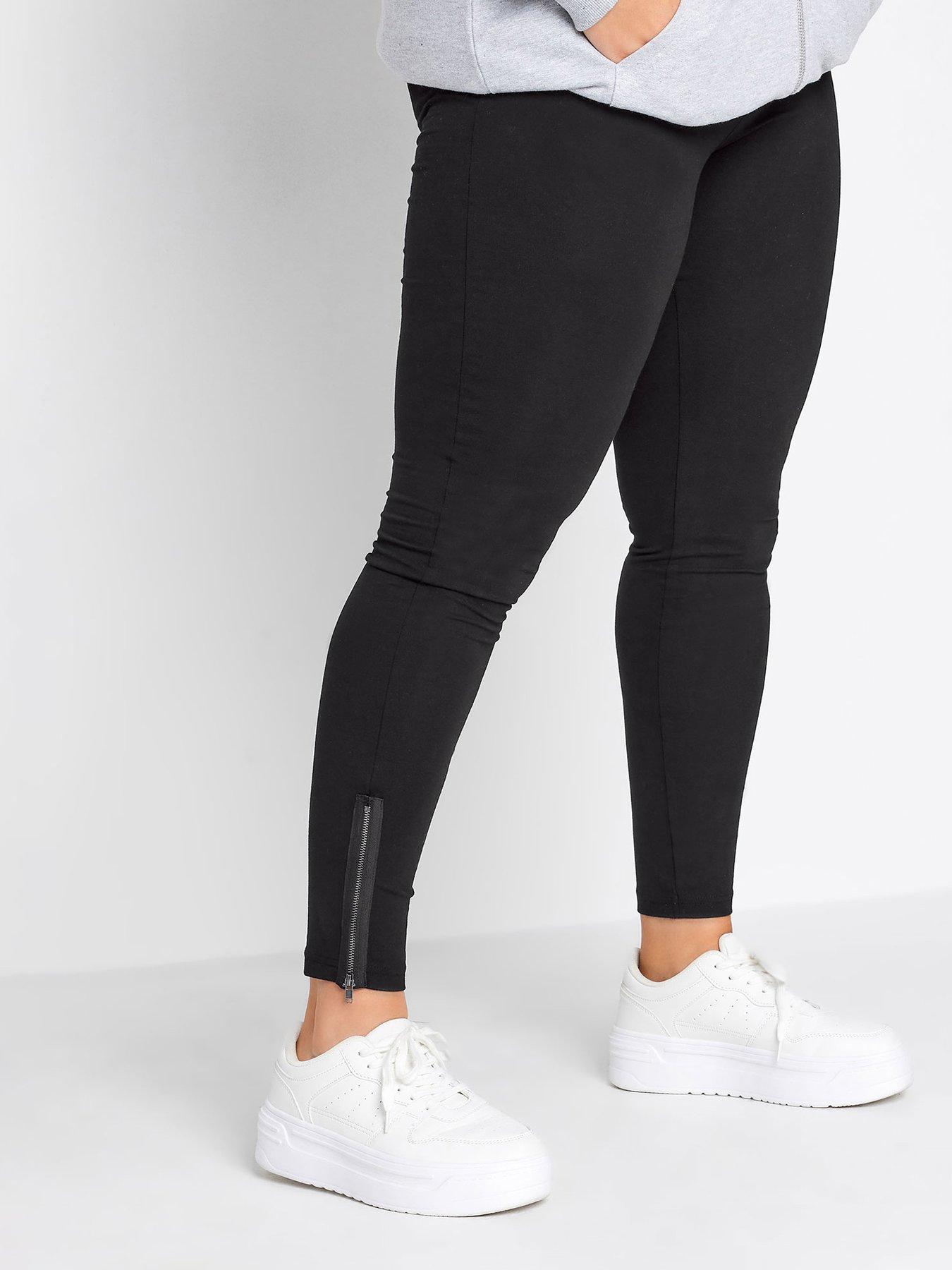 undefined Zip Hem Legging - Black