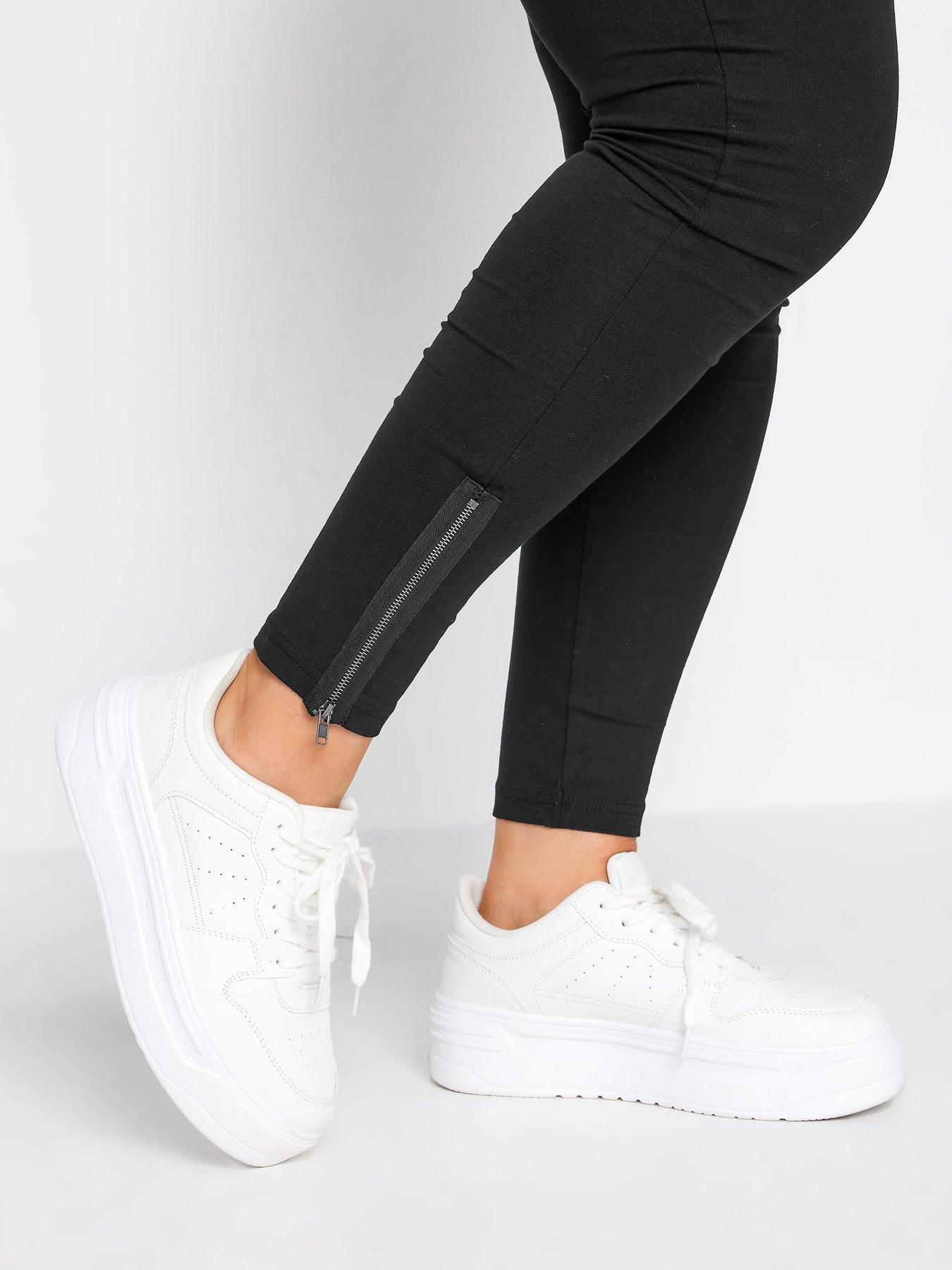 Image 3 of 3 of Yours Zip Hem Legging - Black