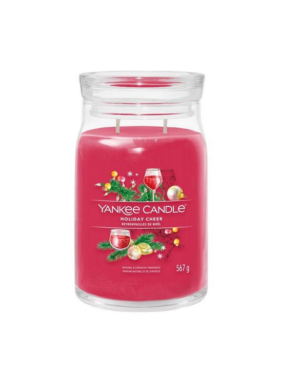 stillFront image of yankee-candle-signature-holiday-cheer-large-jar-candle