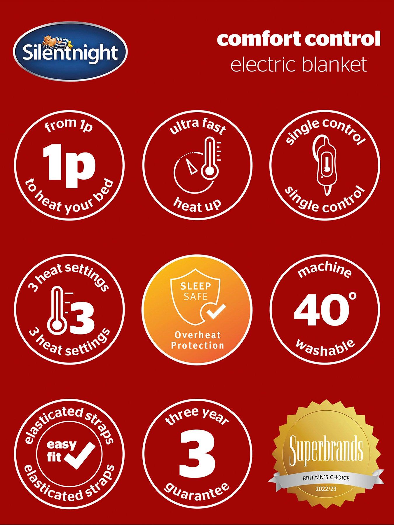 Image 6 of 6 of Silentnight Comfort Control Electric Blanket - 3 Heat Settings