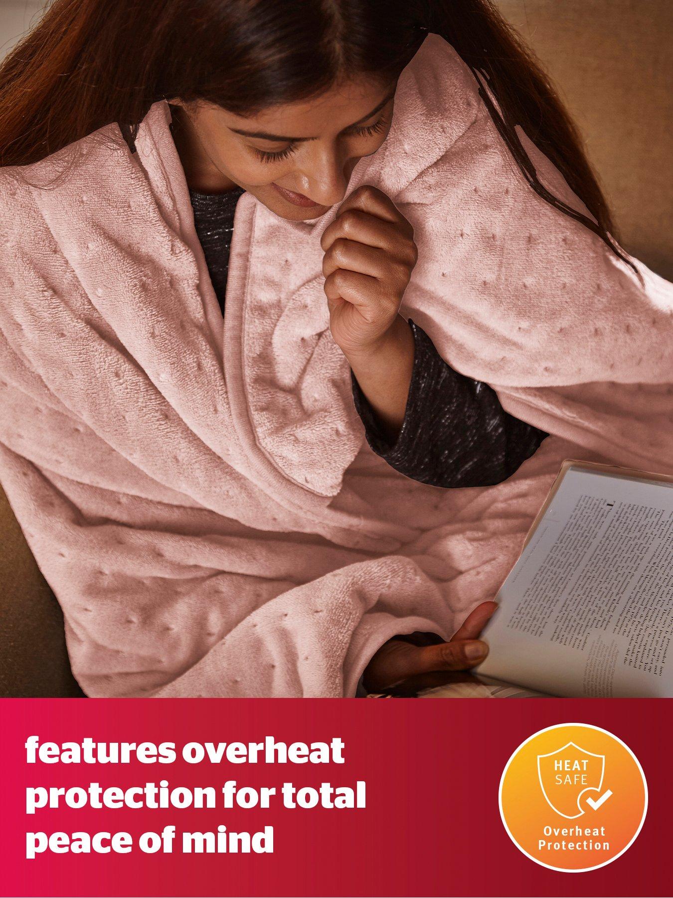  image of silentnight-luxury-heated-throw-9-heat-settings-blush-pink