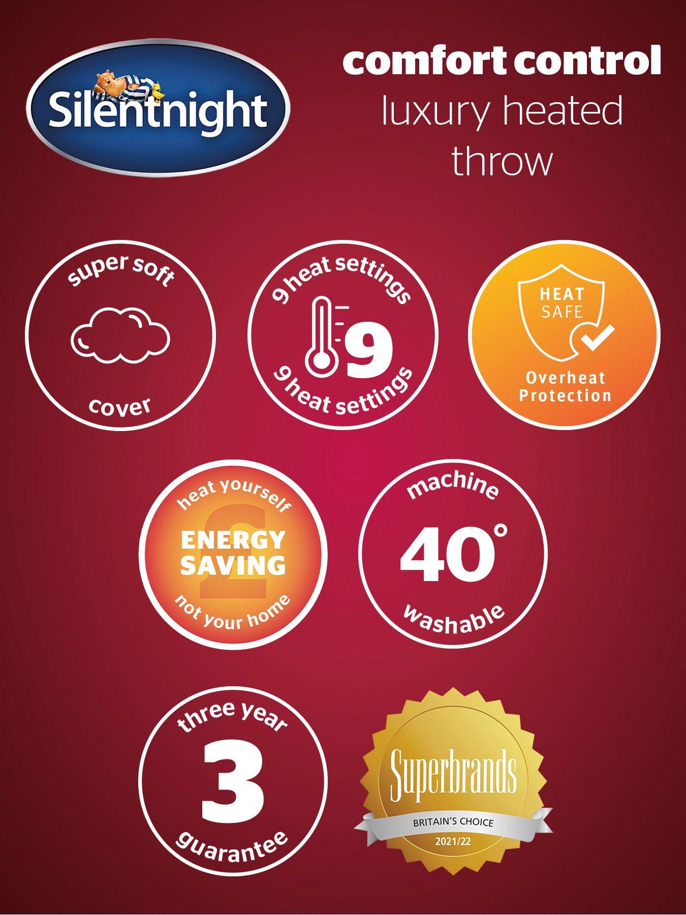 Image 7 of 7 of Silentnight Luxury Heated Throw - 9 Heat Settings - Blush Pink