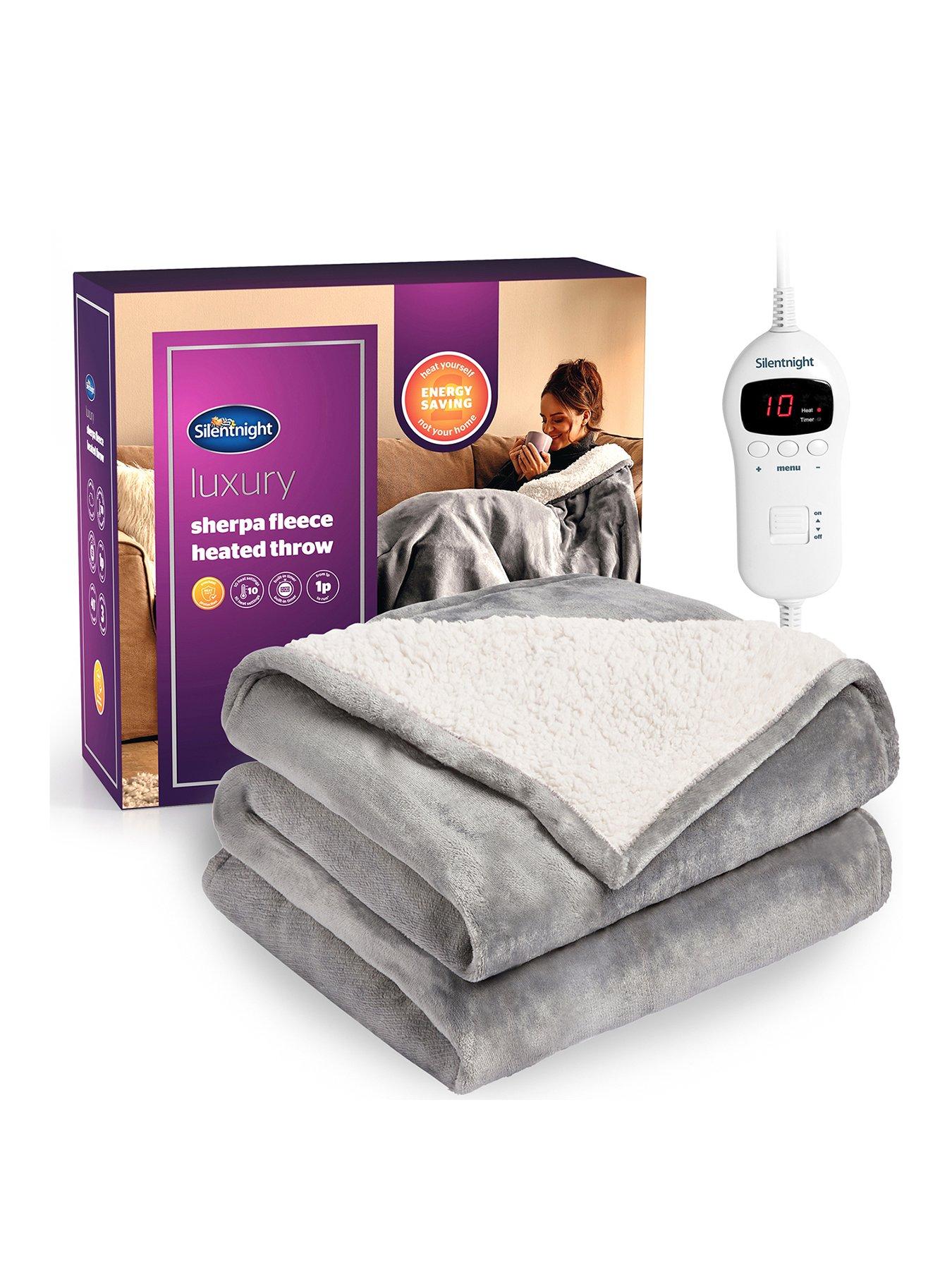 Fleece/ Sherpa Electric Heated Throw - Grey!