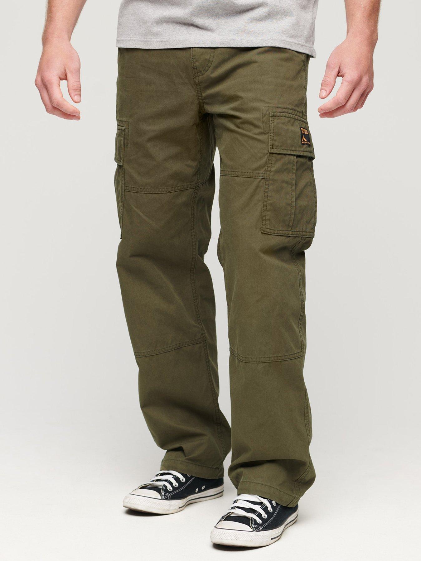 Loose Fit Cargo Trousers Light Khaki